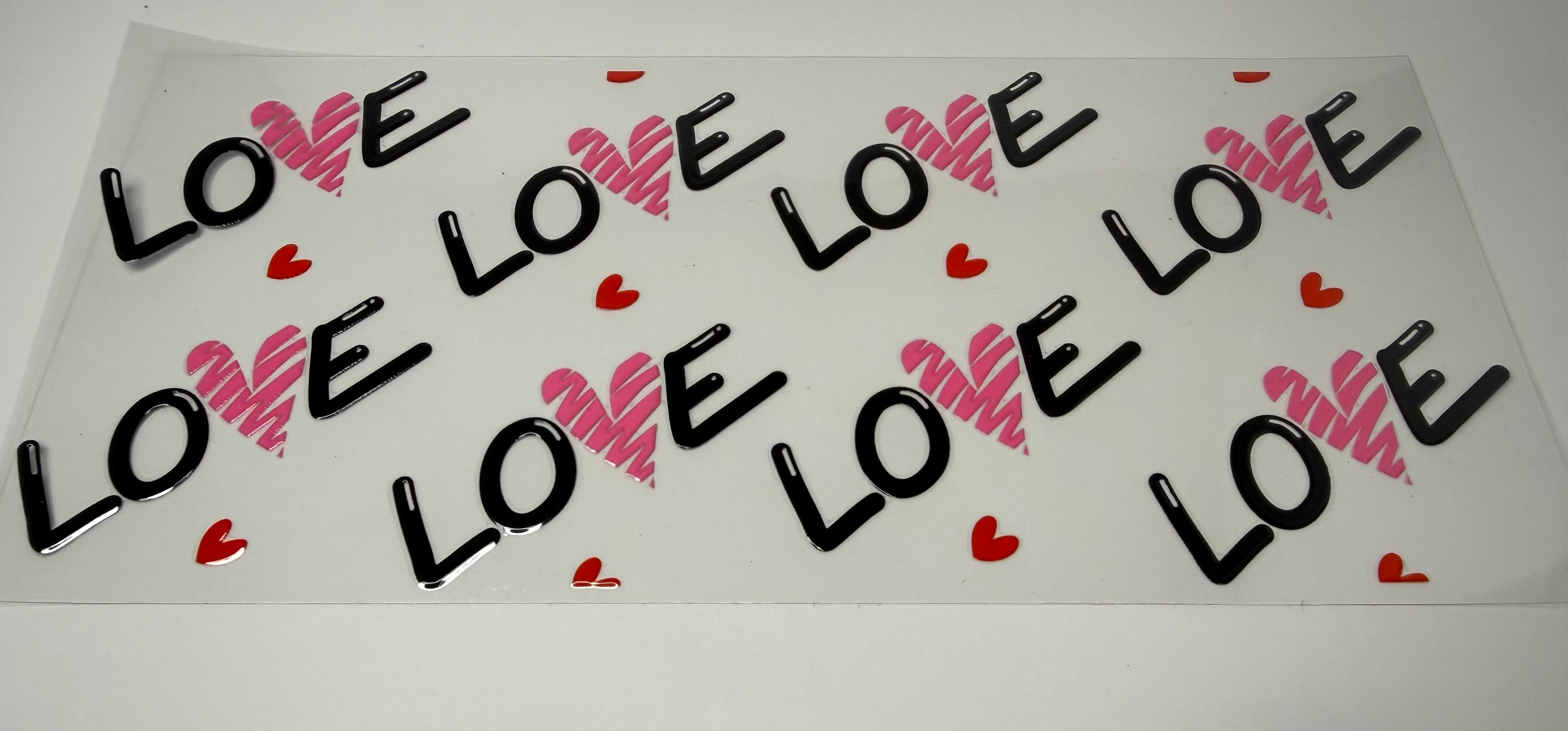 #118- LOVE AND HEARTS, BLACK AND PINK