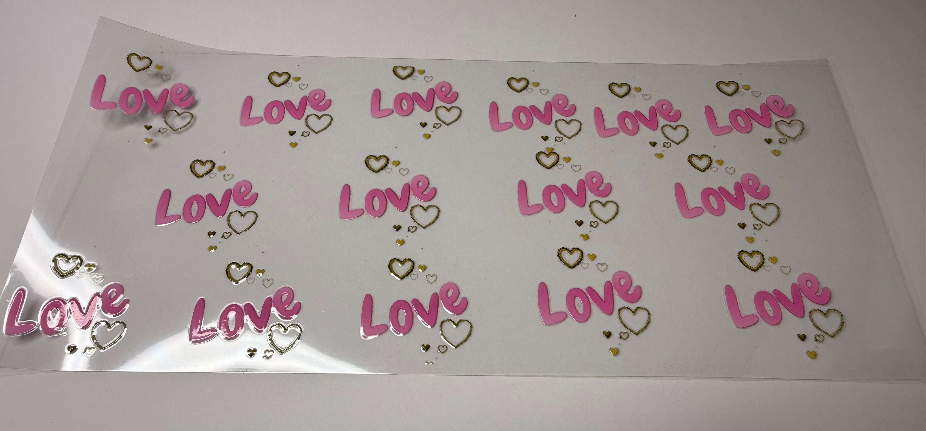 #60- LOVE- PINK AND GOLD