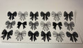 #261- BOWS BLACK/GRAY/ WHITE