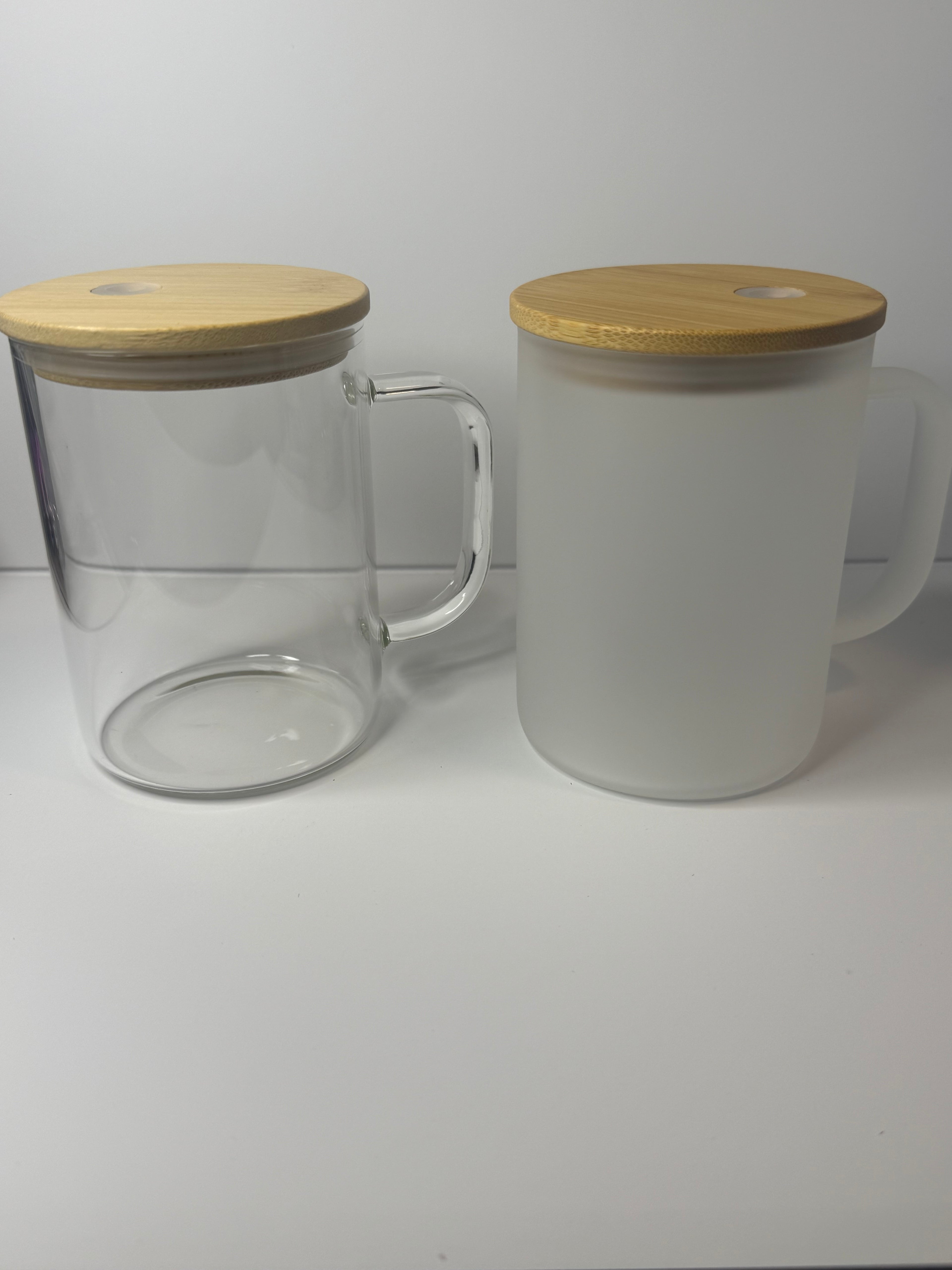 17oz Non-Snow Globe Mug w/ bamboo Lid and Clear Straw
