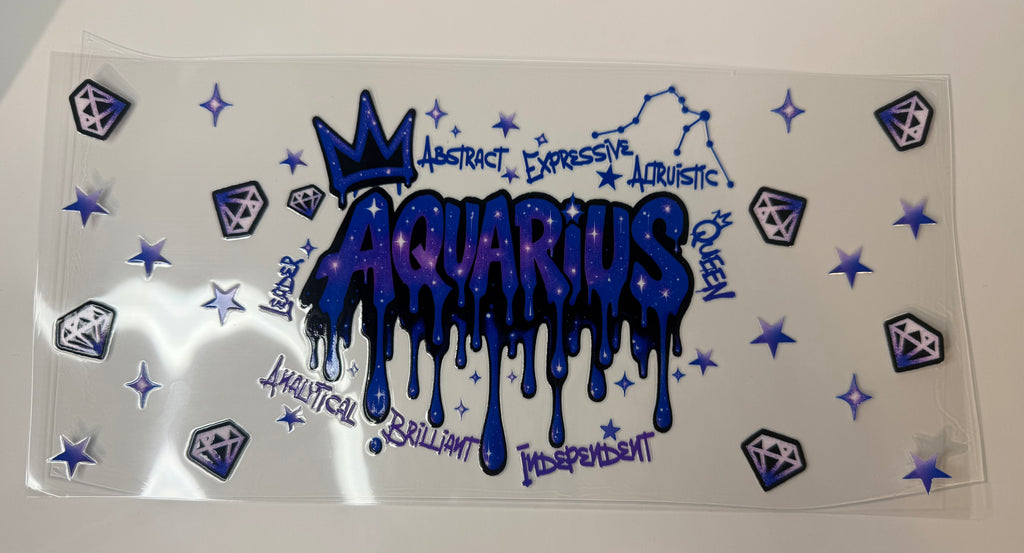 #443-AIR BRUSH RETRO ZODIAC SIGNS, ASTROLOGY