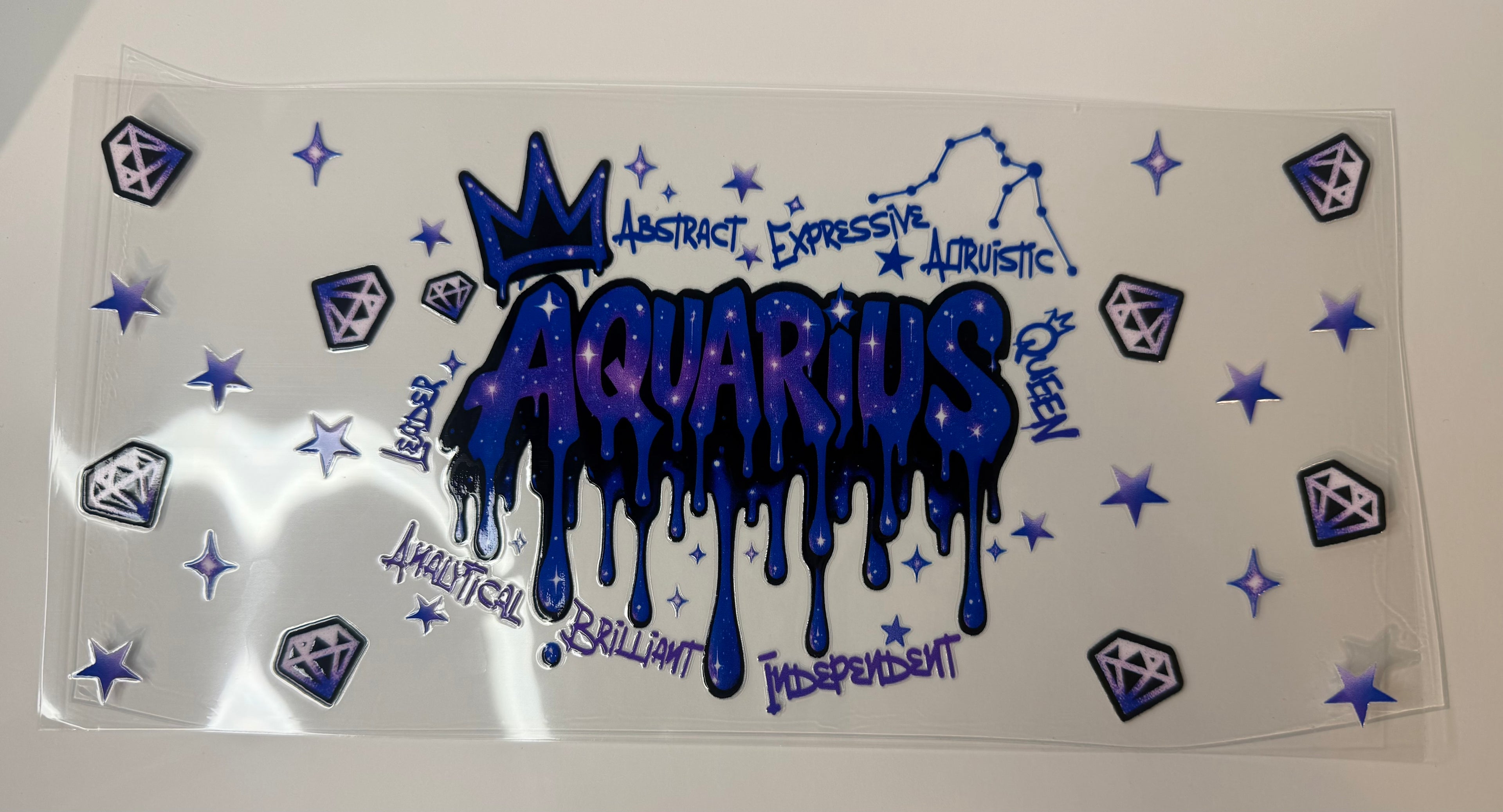 #443-AIR BRUSH RETRO ZODIAC SIGNS, ASTROLOGY