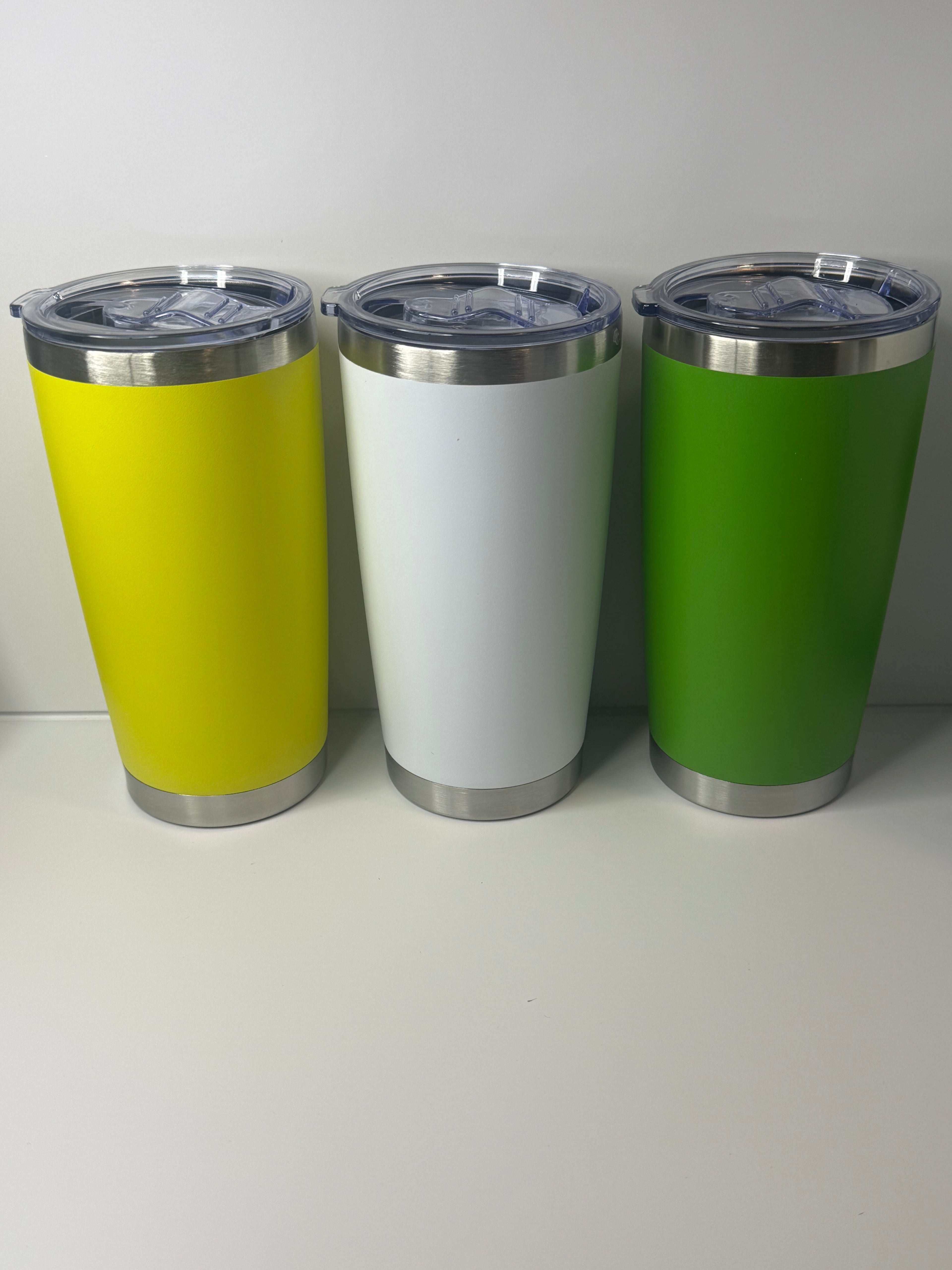 20oz Stainless Steel Tumbler W/ Clear Straws