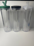 24oz Snow Globe Tumbler W/ Flip Straw
