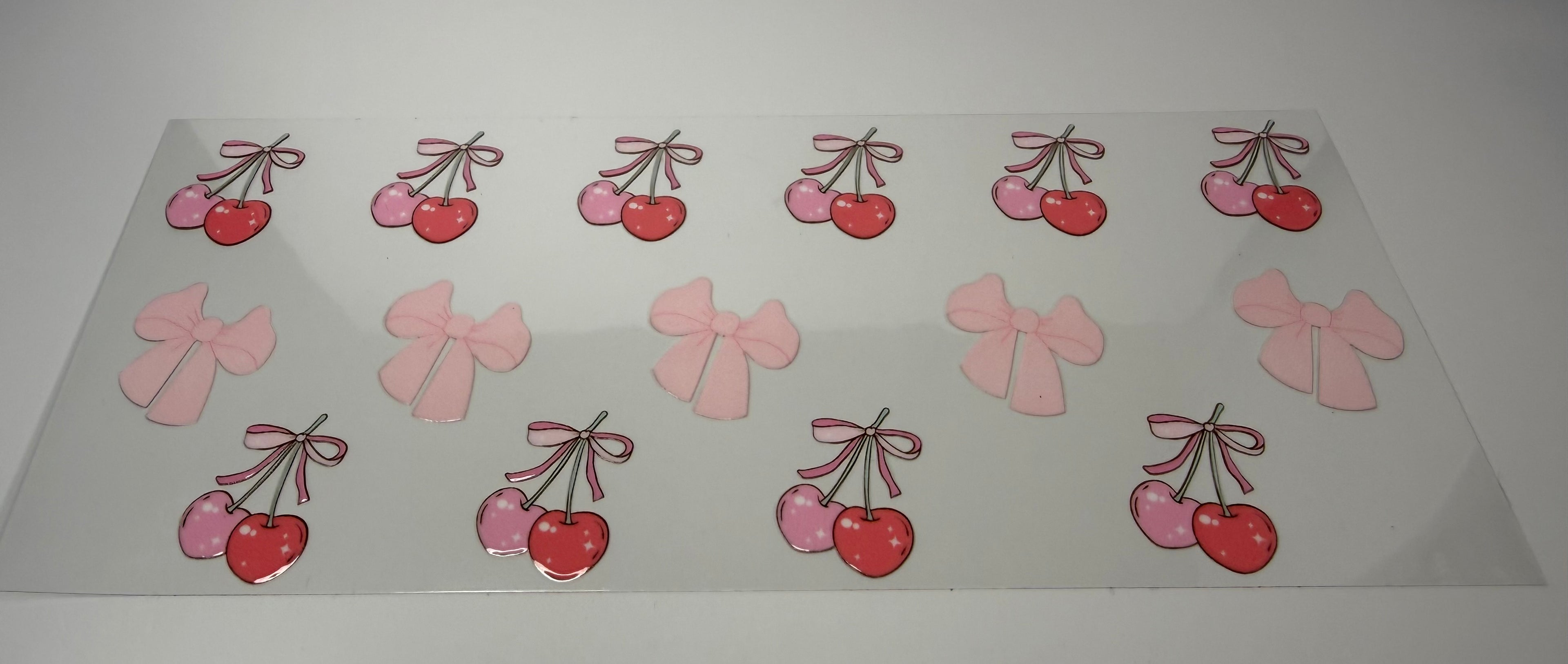 #98- PINK BOWS AND CHERRIES