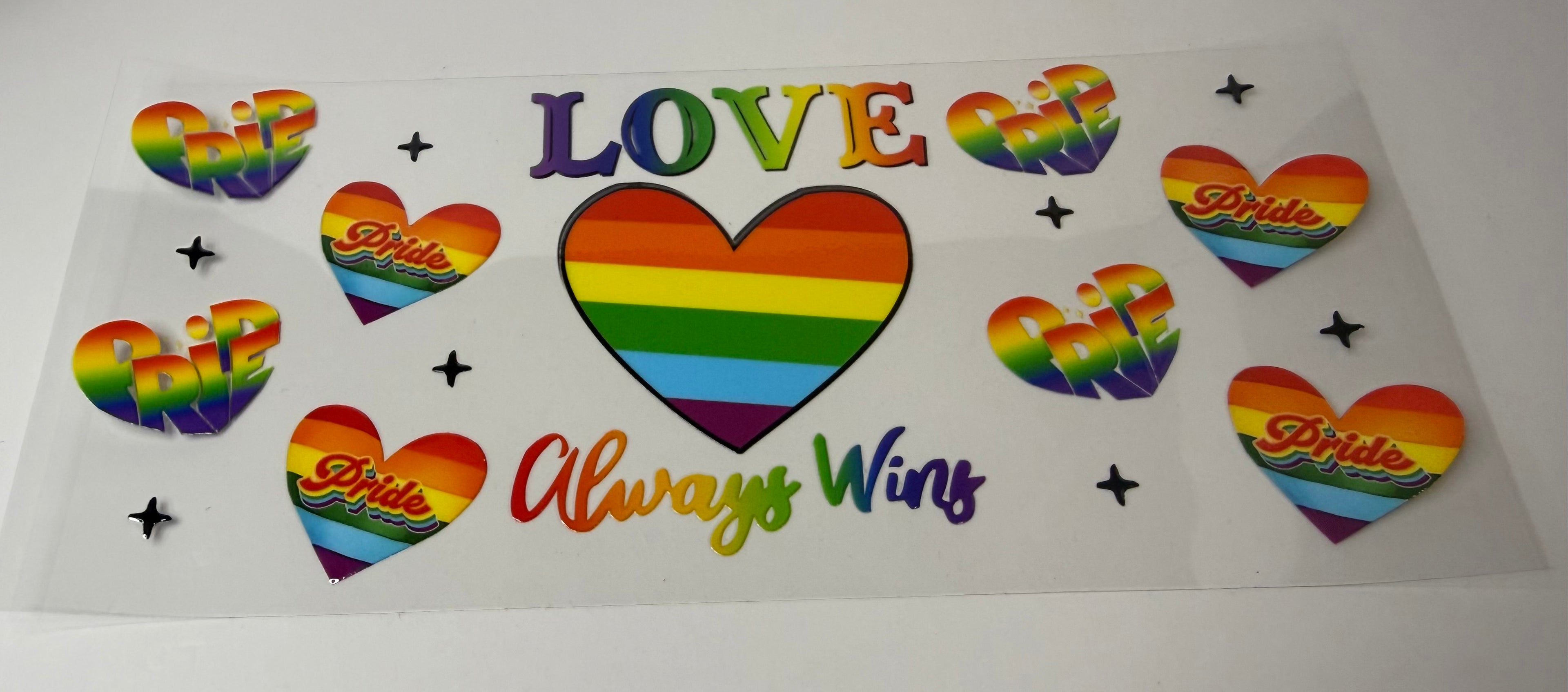 #243- LOVE ALWAYS WINS PRIDE HEARTS
