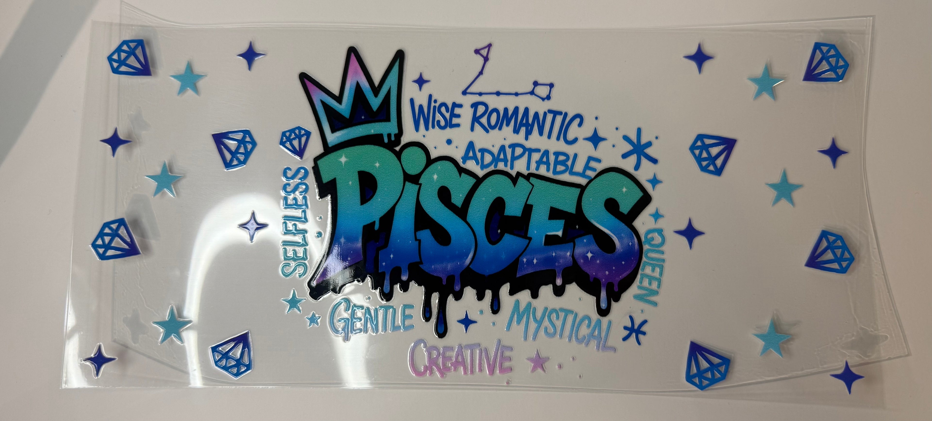 #443-AIR BRUSH RETRO ZODIAC SIGNS, ASTROLOGY