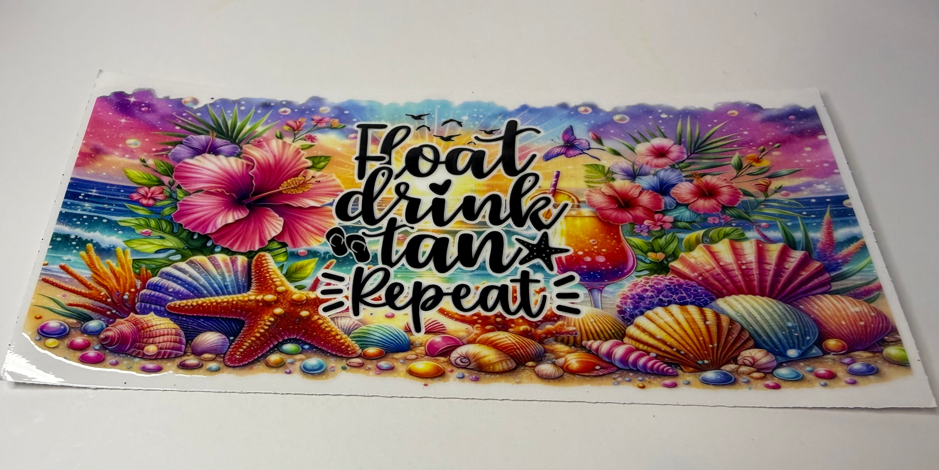 #339-FLOAT DRINK TAN REPEAT BEACH