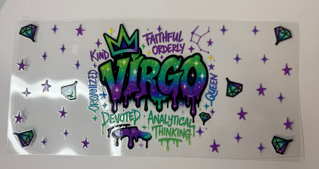 #443-AIR BRUSH RETRO ZODIAC SIGNS, ASTROLOGY