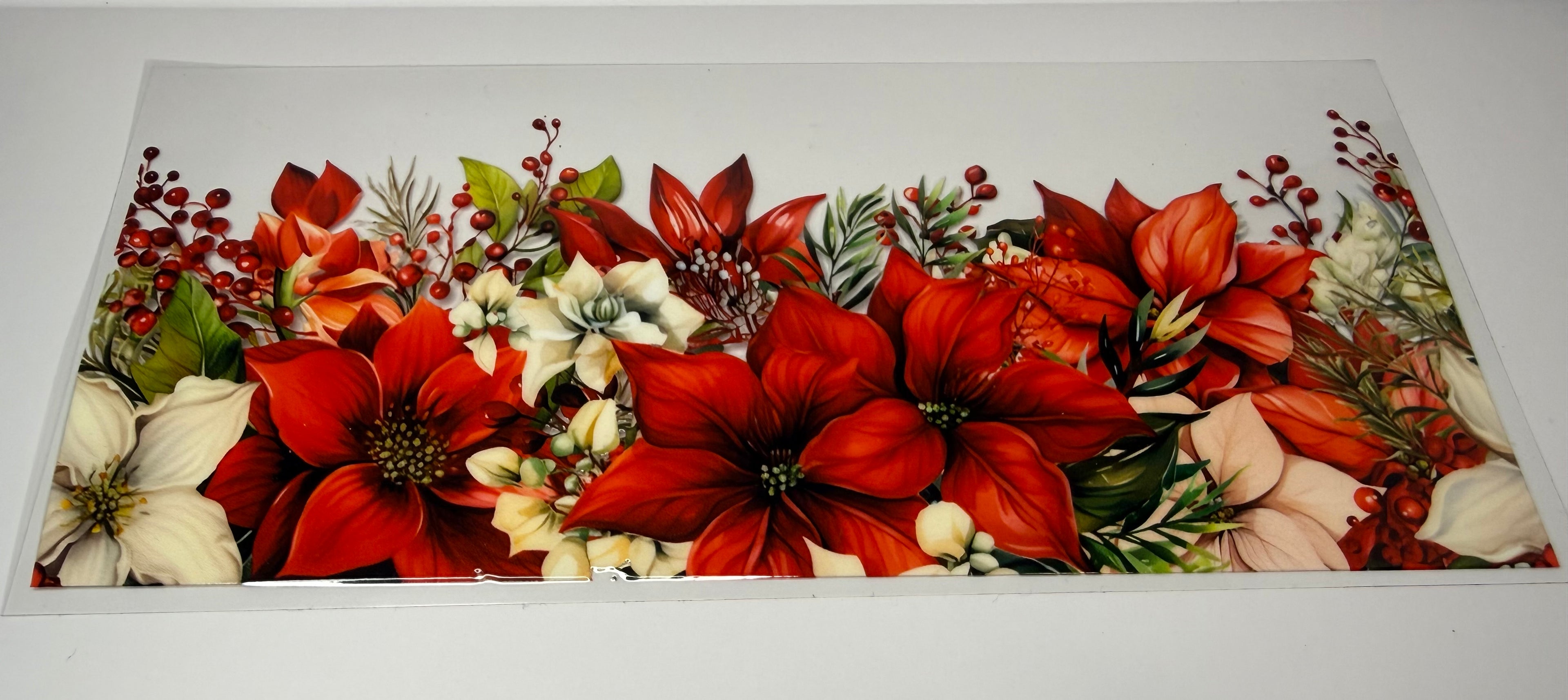 #158- RED AND WHITE FLOWERS