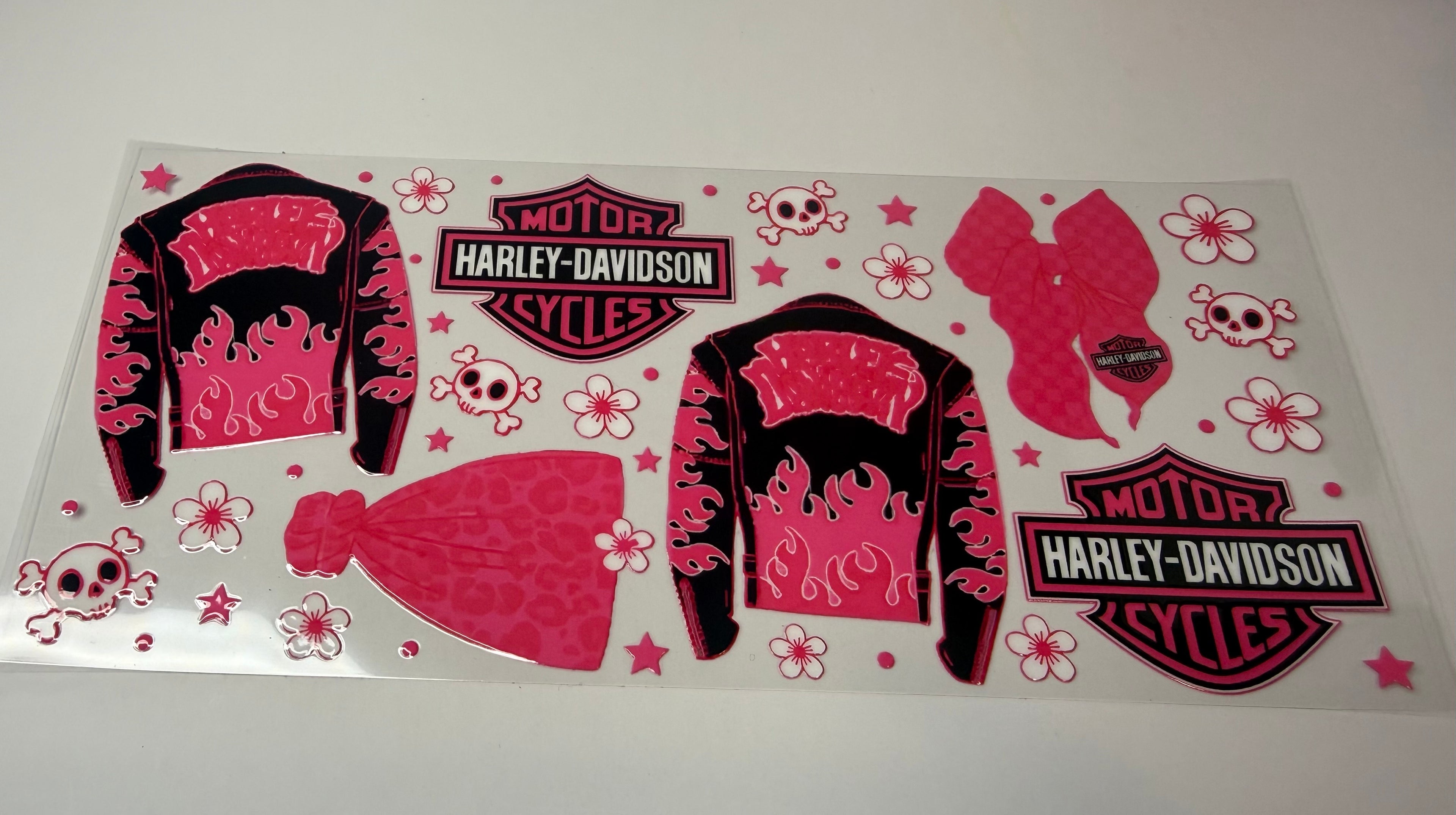 #389- MOTOR HARLEY-DAVIDSON PINK BLACK
