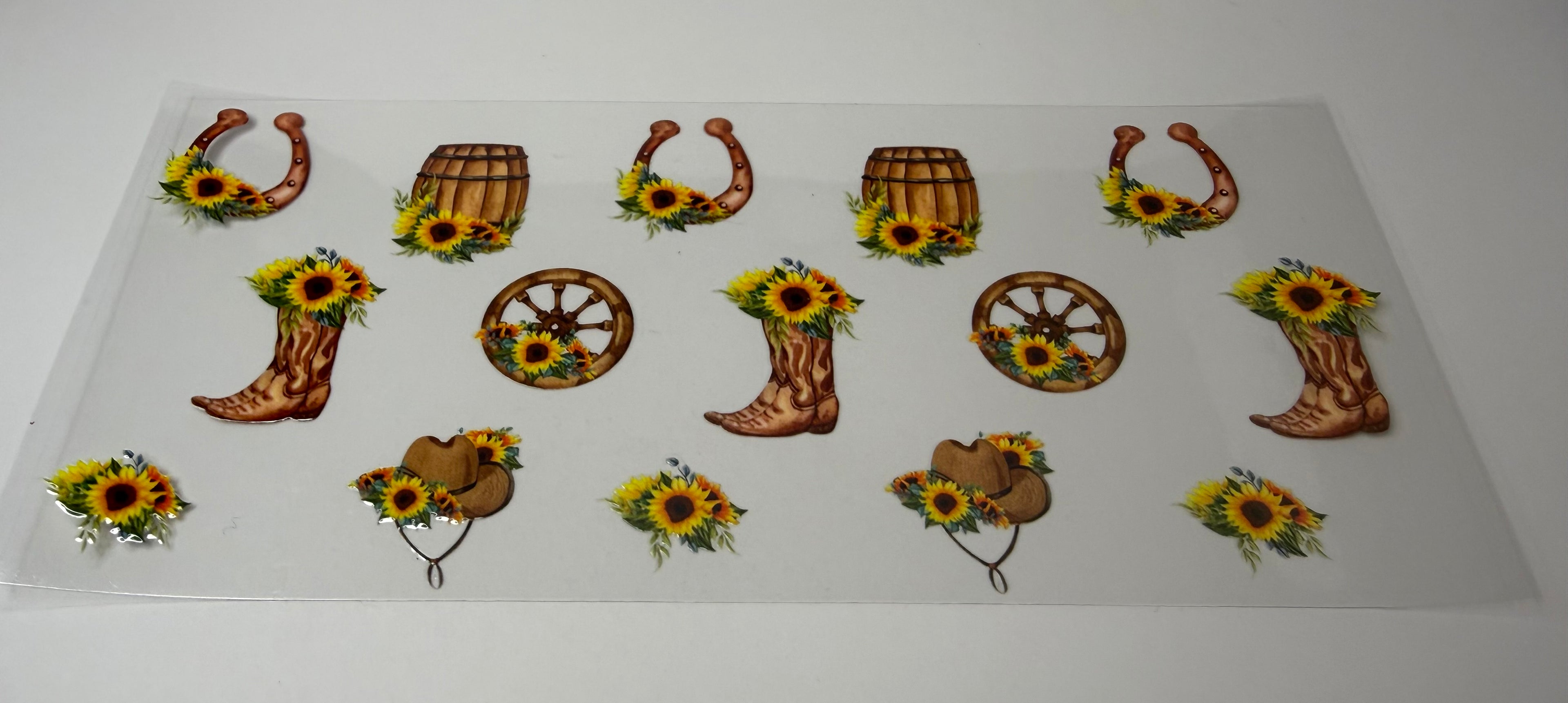 #404- SUNFLOWERS, BOOTS, COWBOY