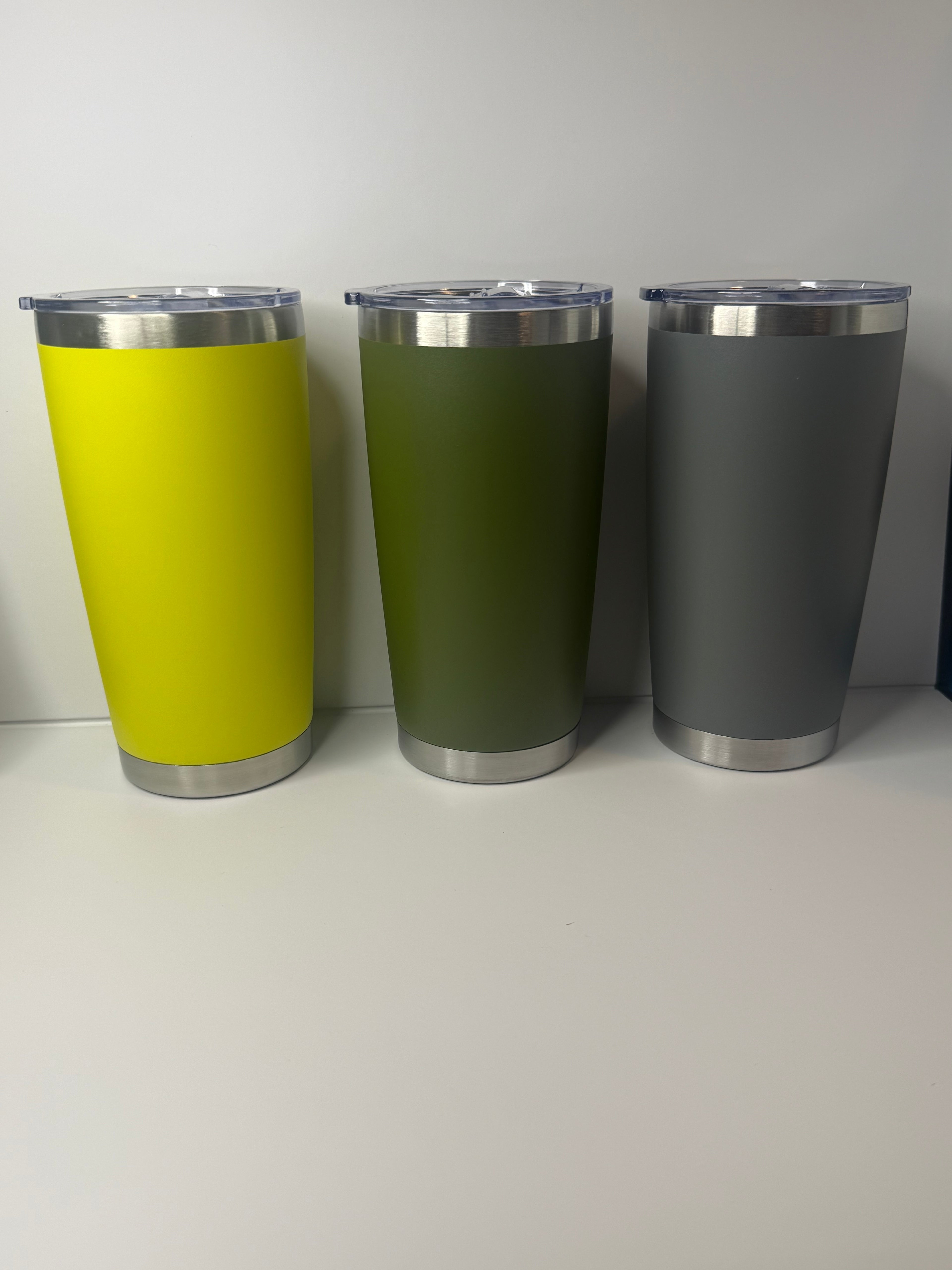 20oz Stainless Steel Tumbler W/ Clear Straws