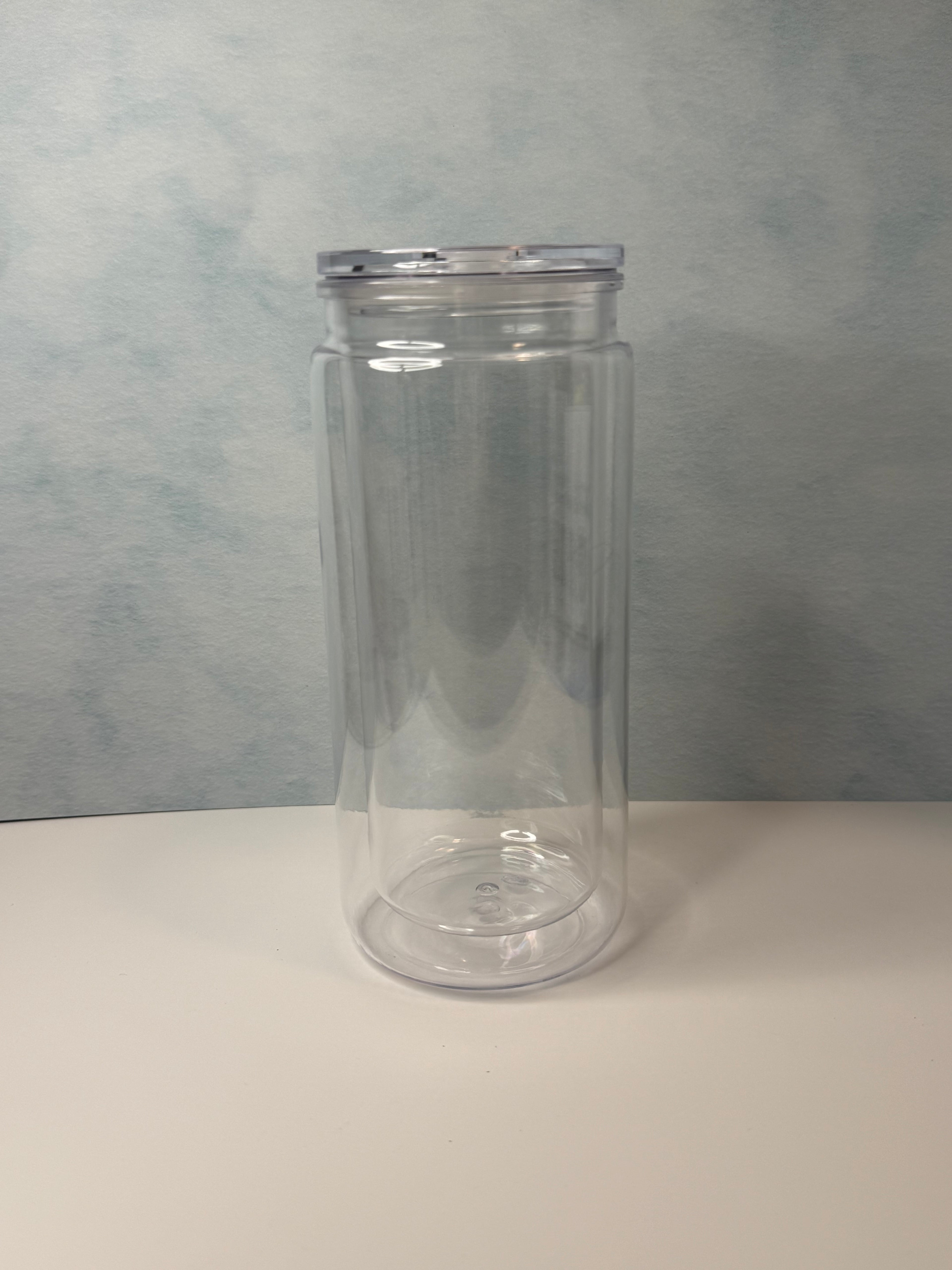20oz Acrylic Snow Globe Cup w/ matching Clear Straw