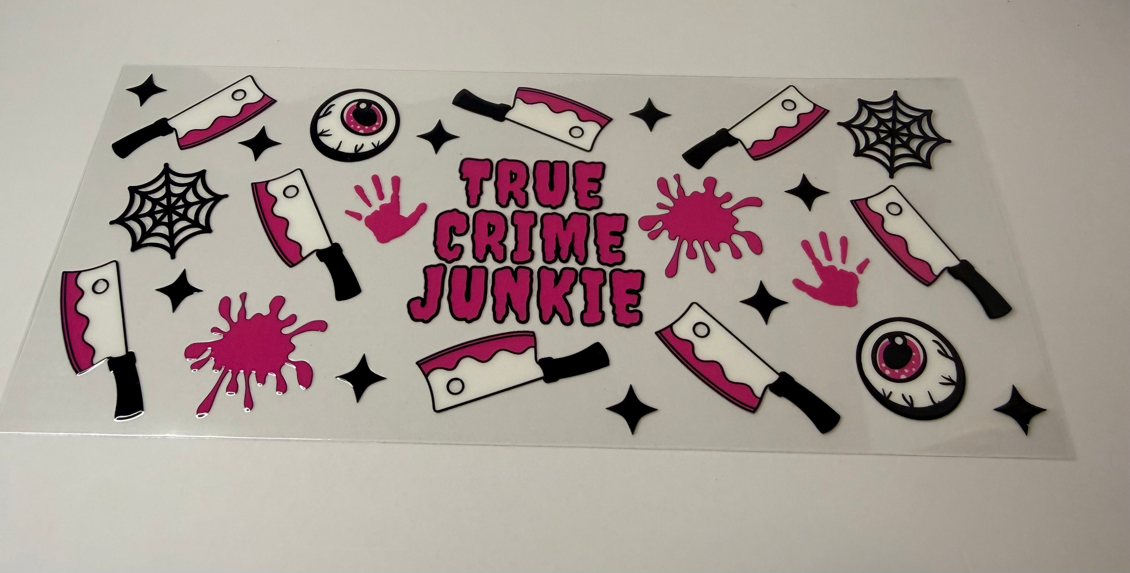 #299- TRUE CRIME JUNKIE PINK