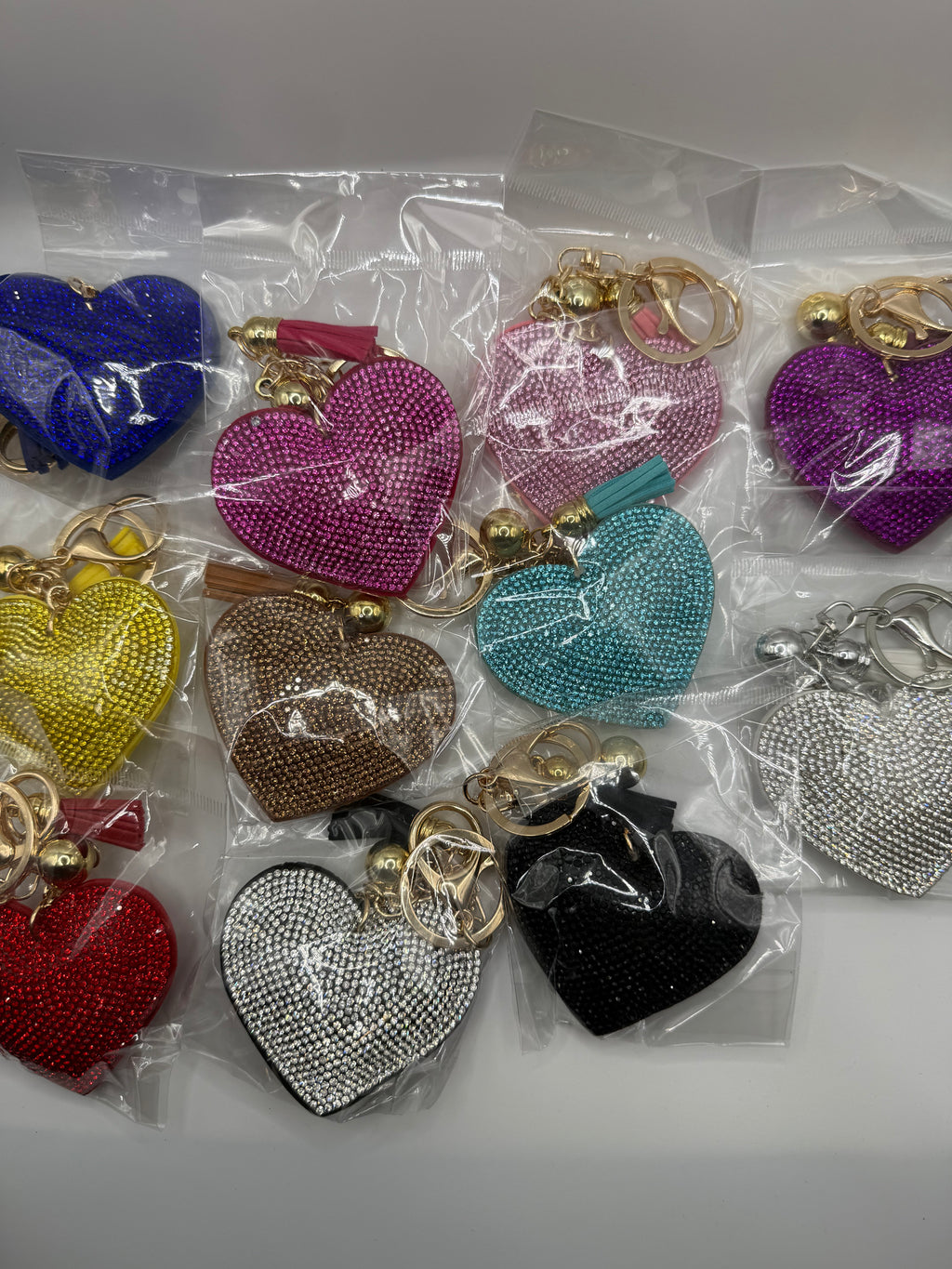 DIAMOND HEART KEYCHAINS