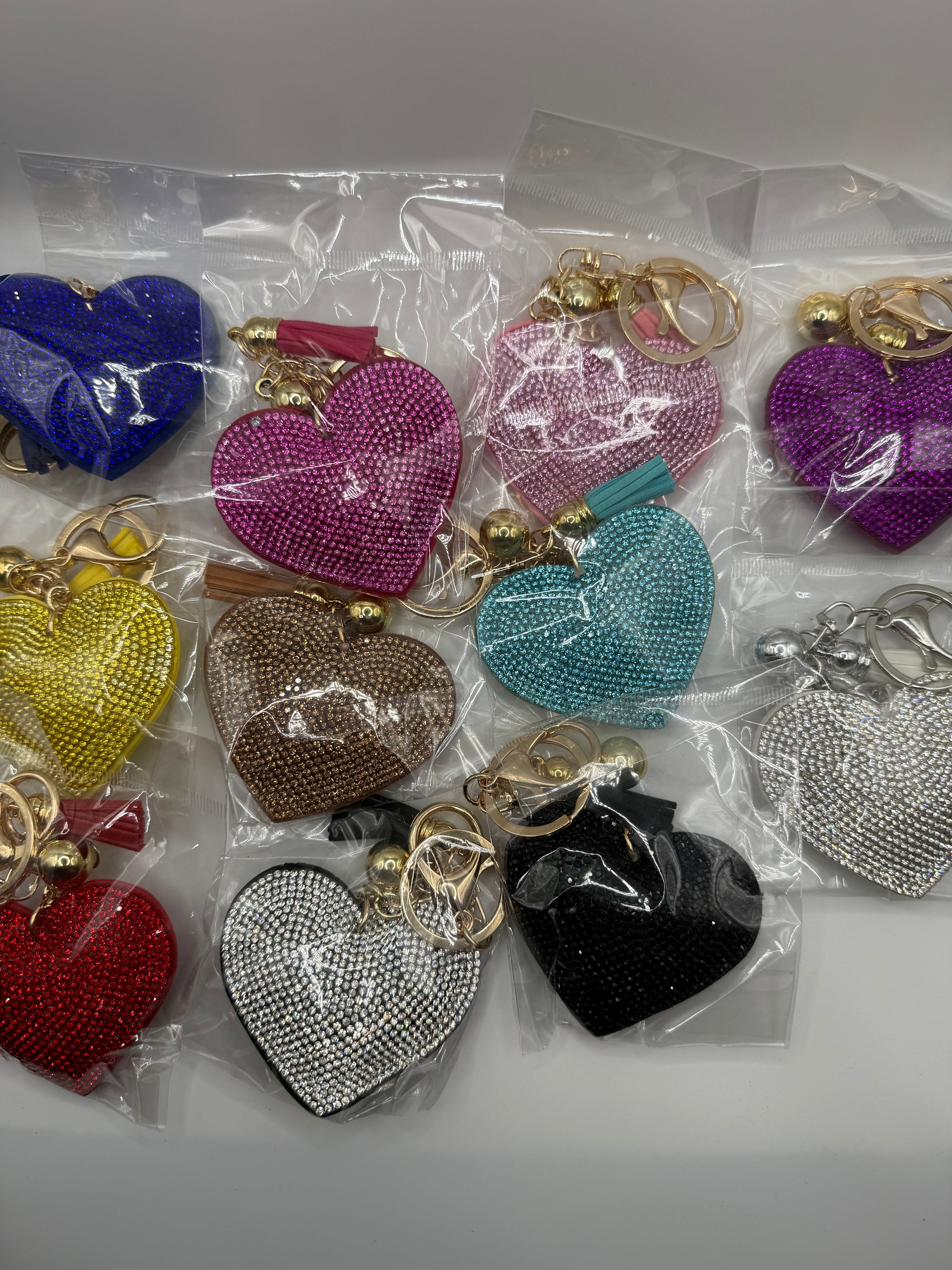 DIAMOND HEART KEYCHAINS