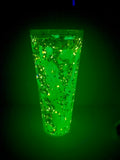 Pre-Made Lime Lava  W/ Glow Effects 24oz Acrylic Tumbler w/Clear straw