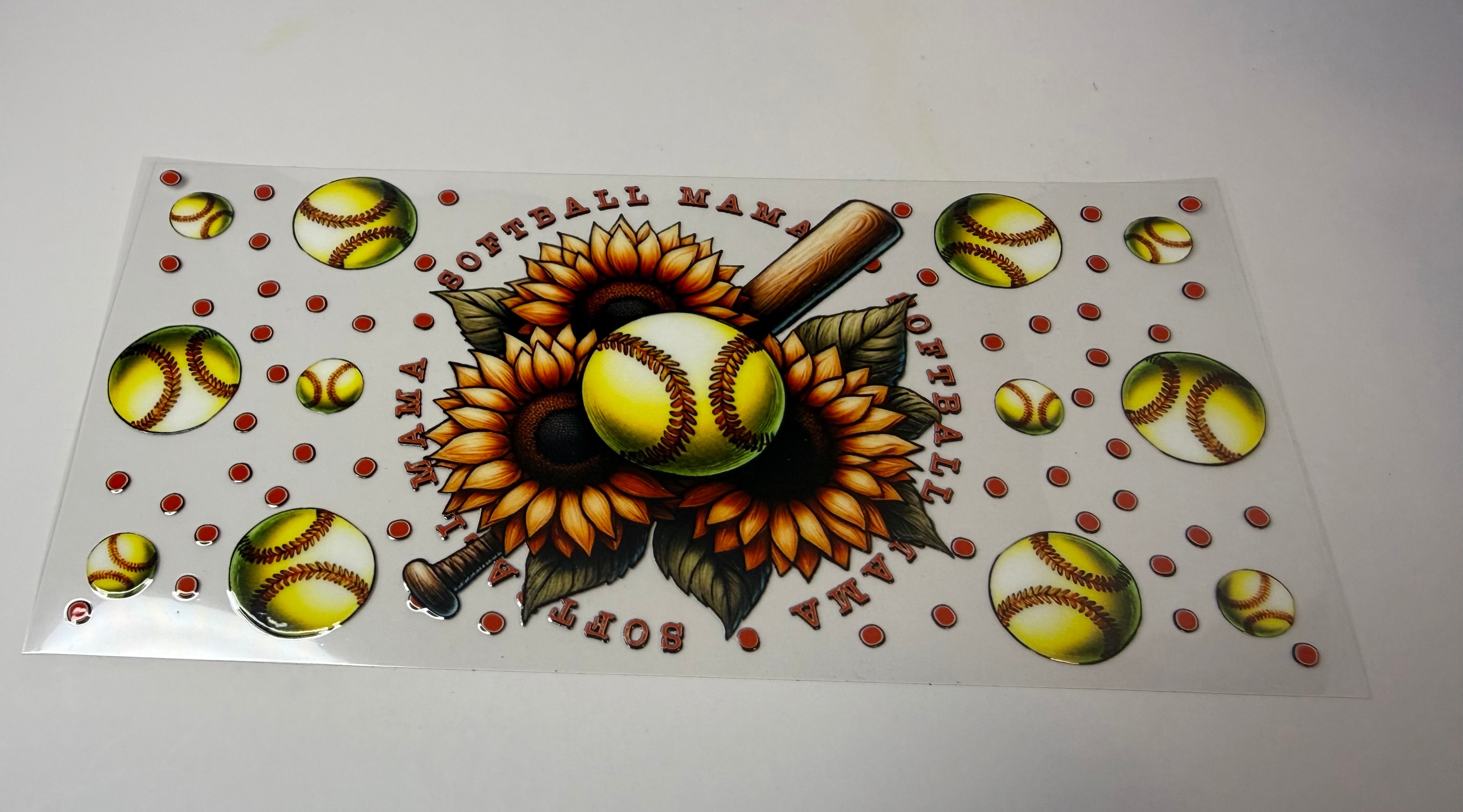 #429- SUNFLOWERS AND BASEBALL