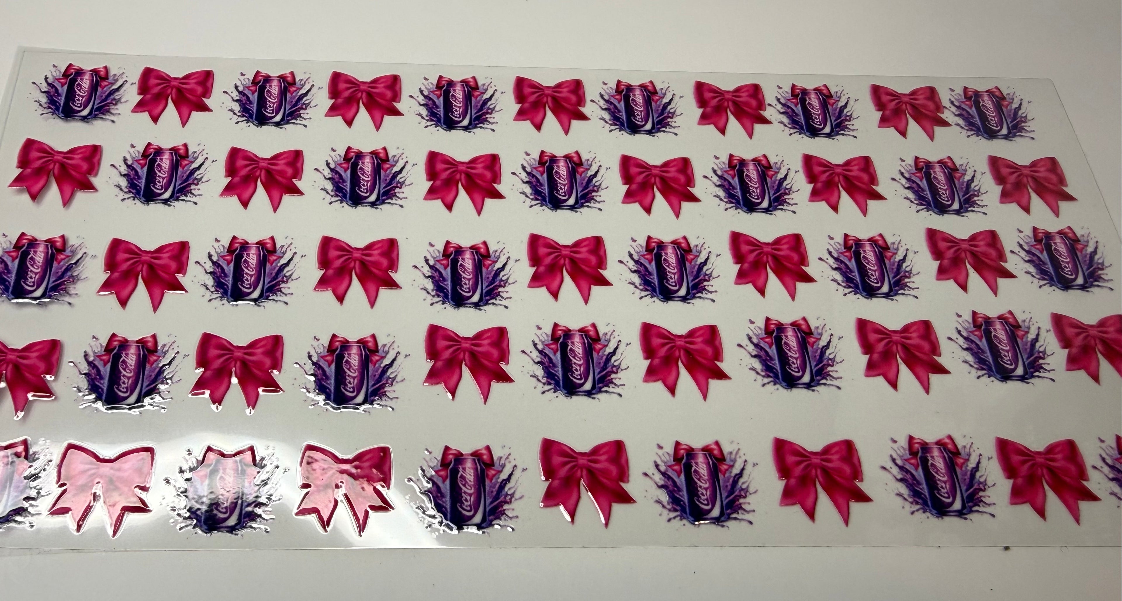#102- PURPLE COLA/ PINK BOWS