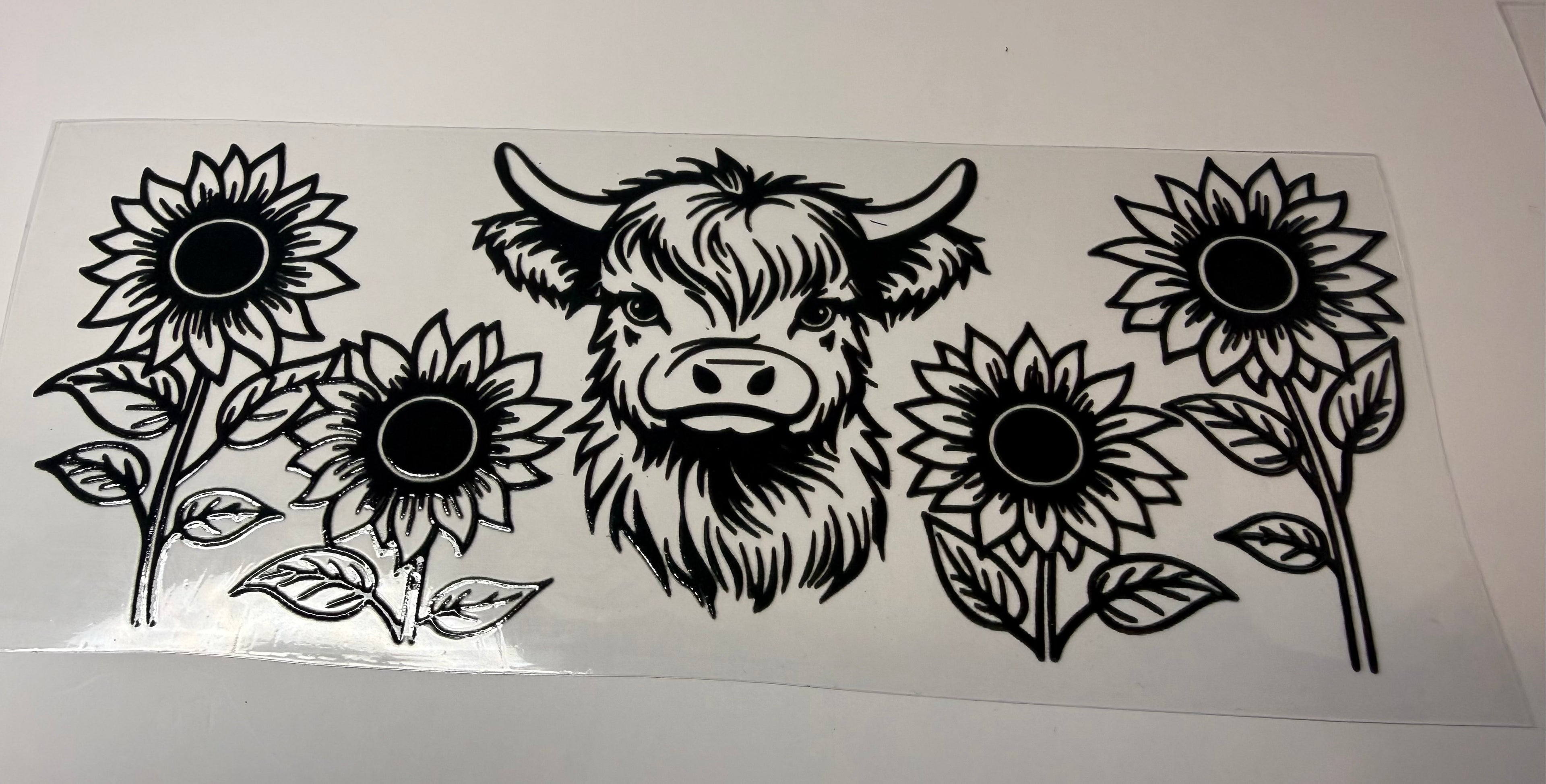 #52- HIGHLAND COW-SUNFLOWER