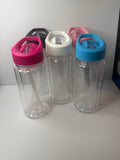 10oz Kids Acrylic Snow Globe Tumbler w/ Flip Straw
