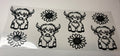 #51- SUNFLOWERS AND BABY CATTLE