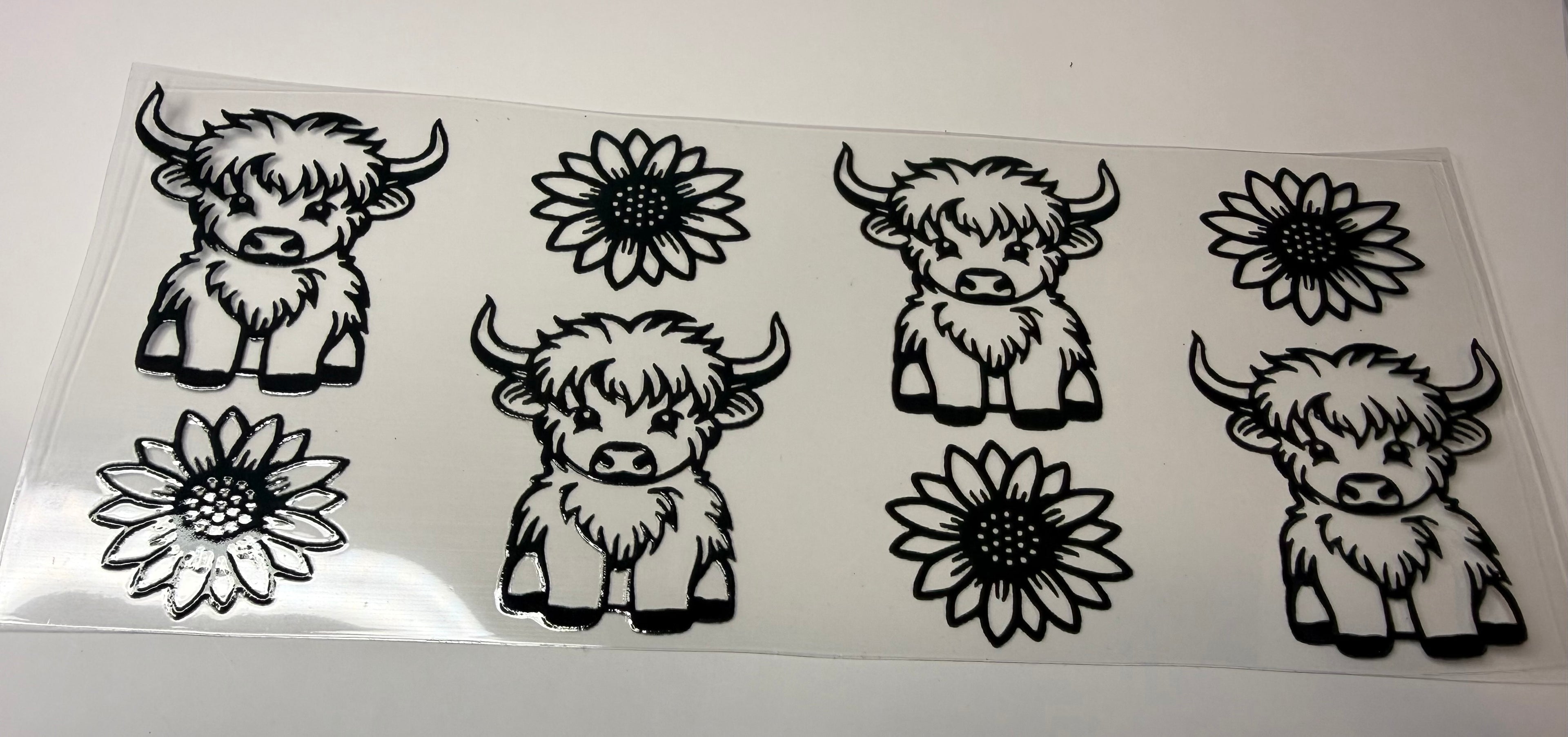 #51- SUNFLOWERS AND BABY CATTLE