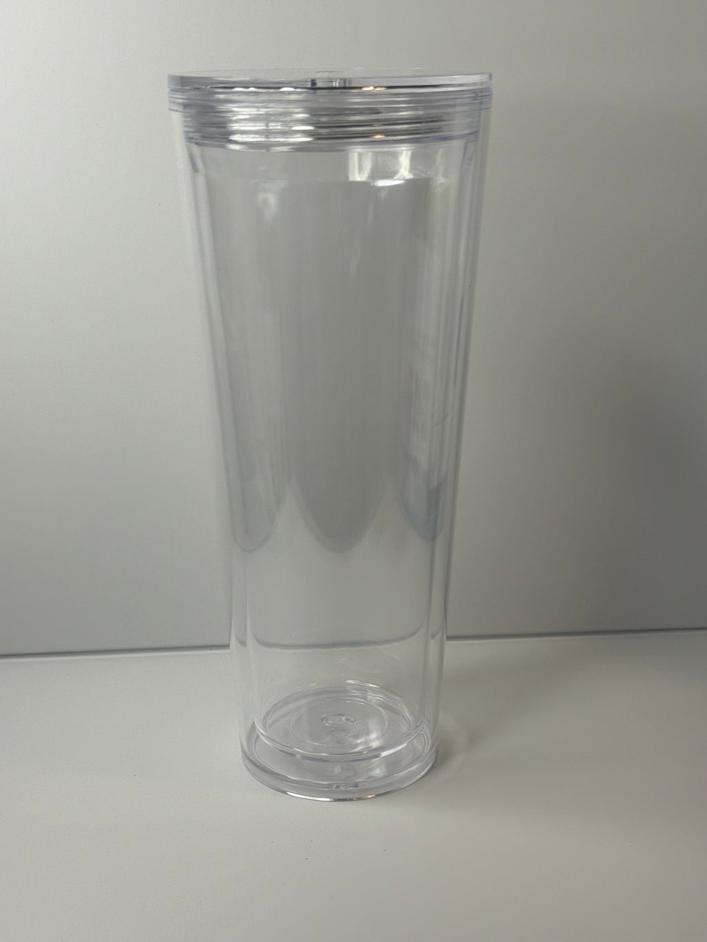 24oz Acrylic Snow Globe Tumbler w/ Matching Clear Straw
