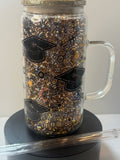 20oz Graduation Glass handle w/matching clear straw cup/ mug