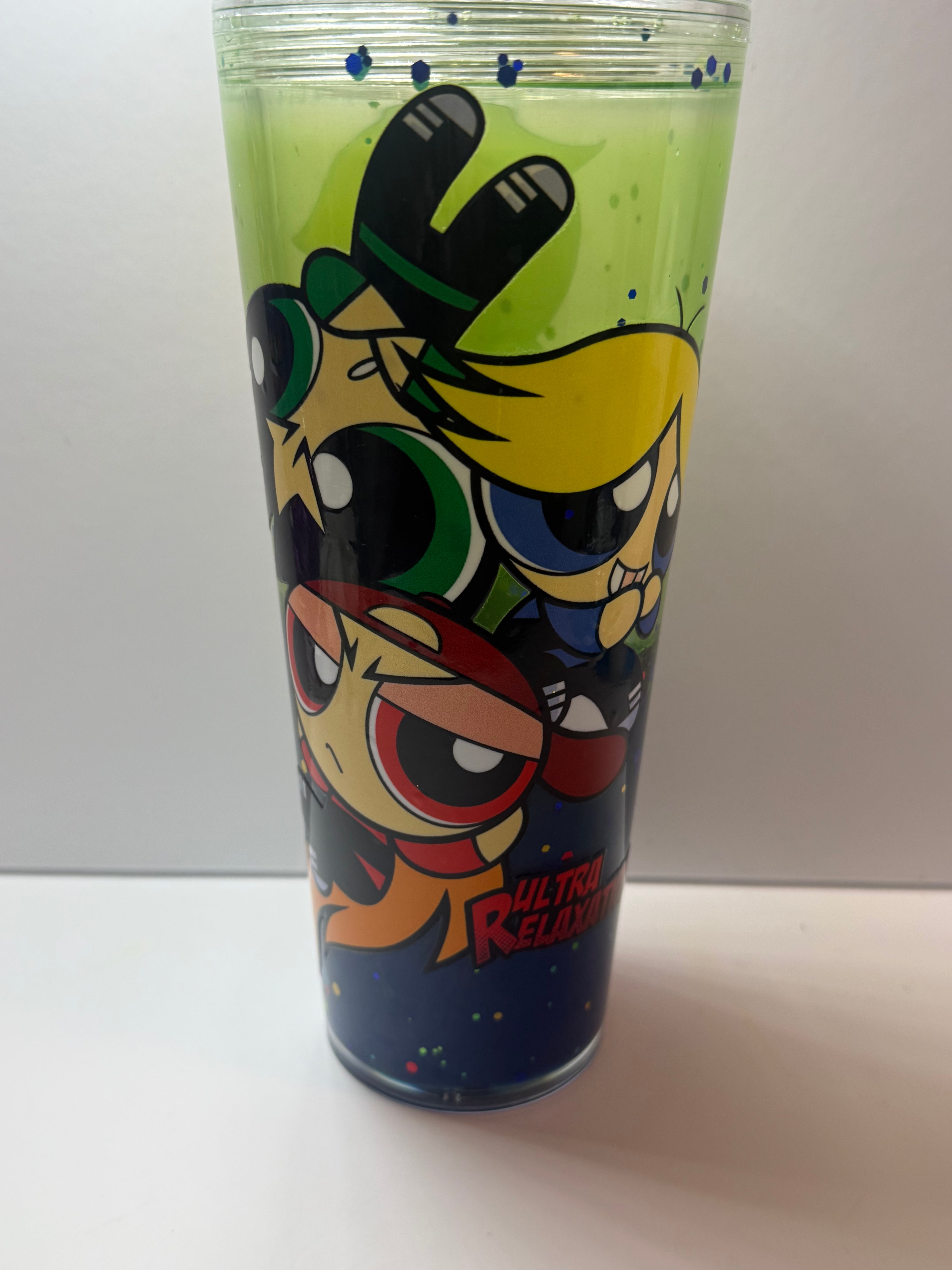 Pre-Made PowerPuff Girls Lava Acrylic 24oz w/ matching straw