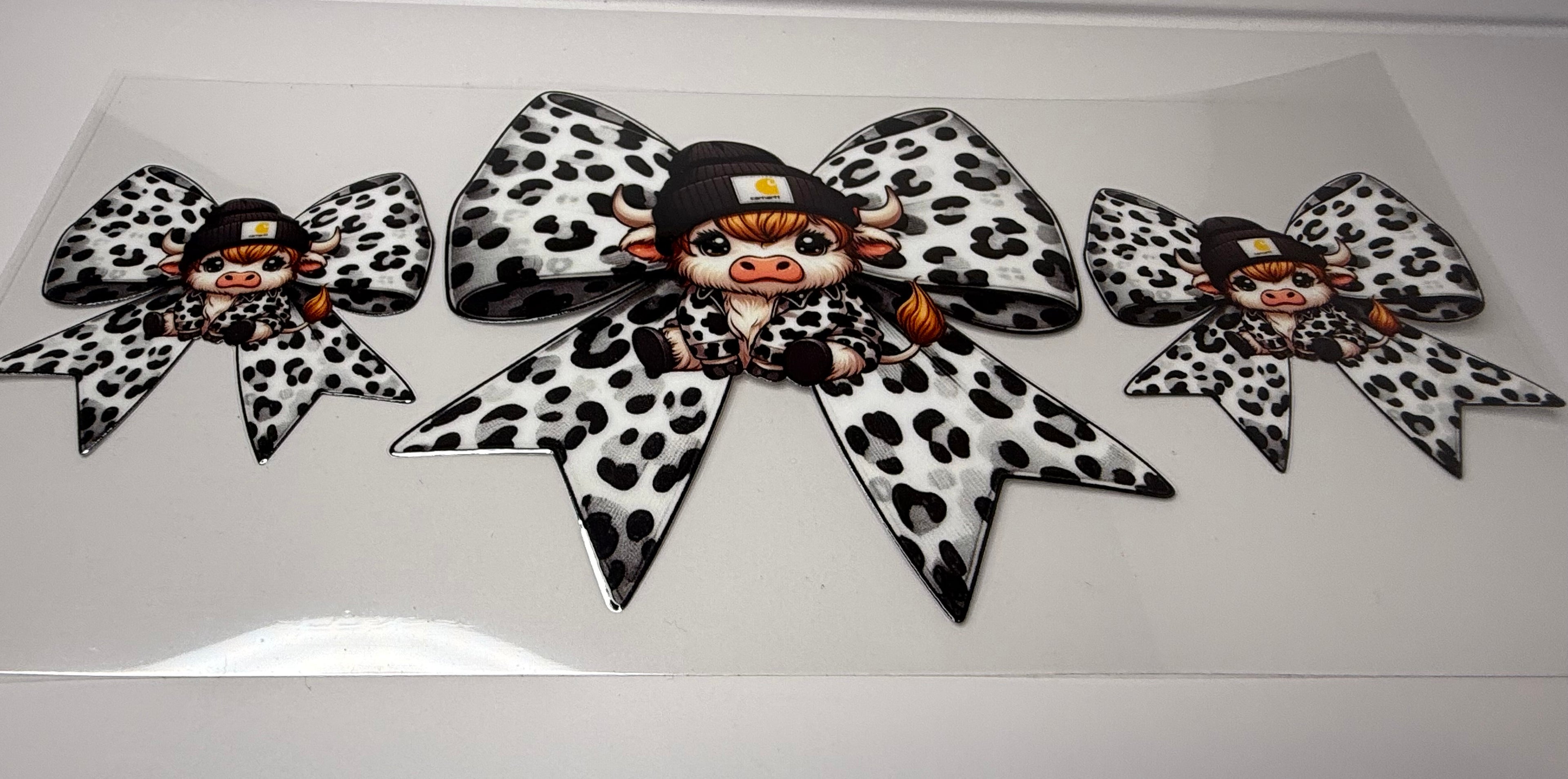 #112- BABY HIGHLAND COW/CHEETAH PRINT