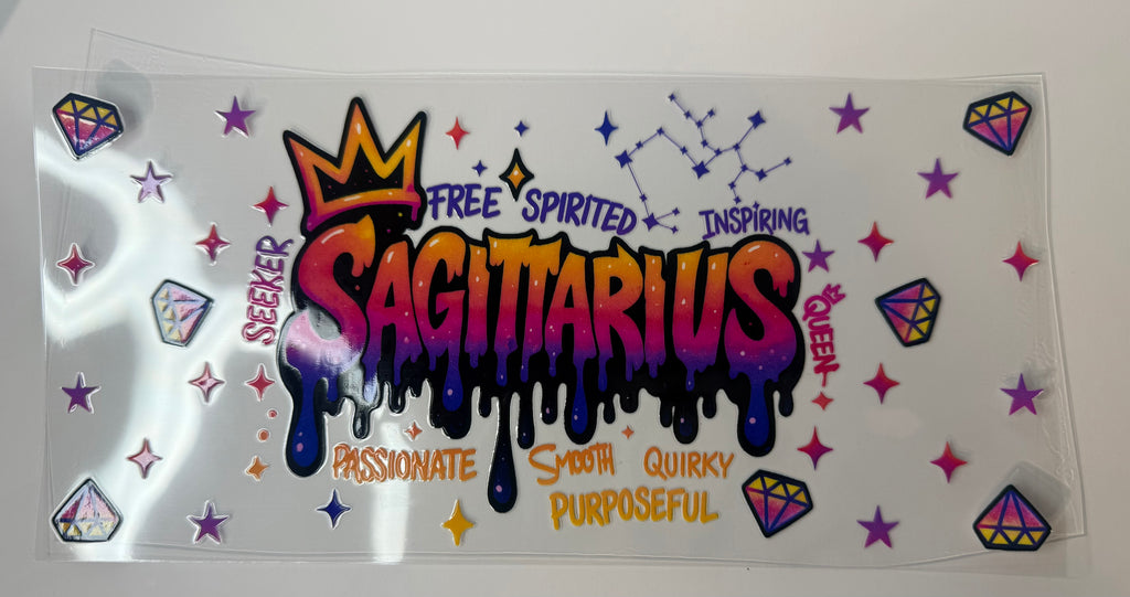 #443-AIR BRUSH RETRO ZODIAC SIGNS, ASTROLOGY