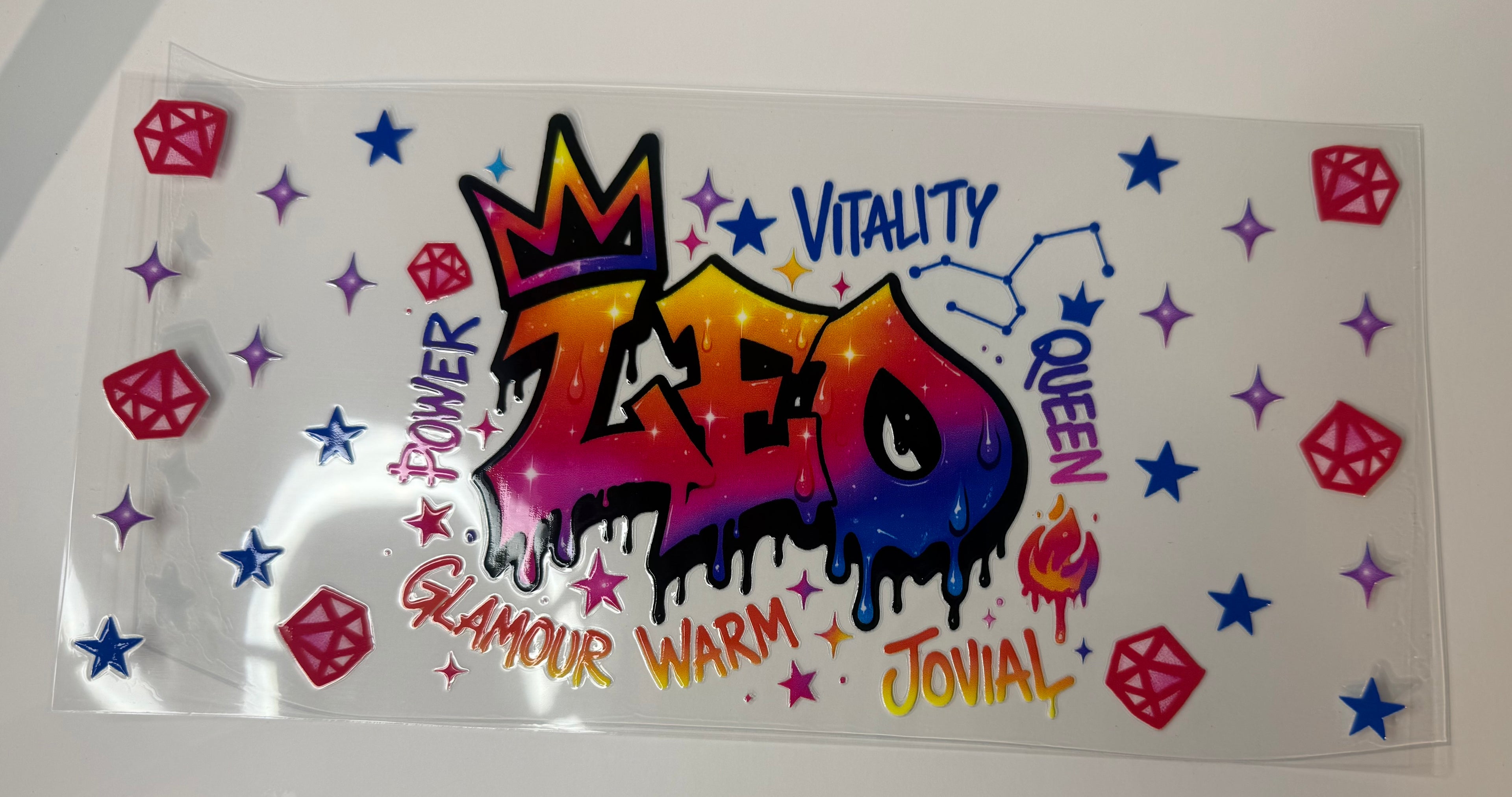 #443-AIR BRUSH RETRO ZODIAC SIGNS, ASTROLOGY