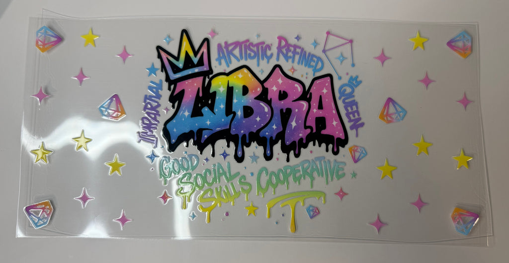 #443-AIR BRUSH RETRO ZODIAC SIGNS, ASTROLOGY