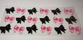 #104- BLACK/PINK BOWS