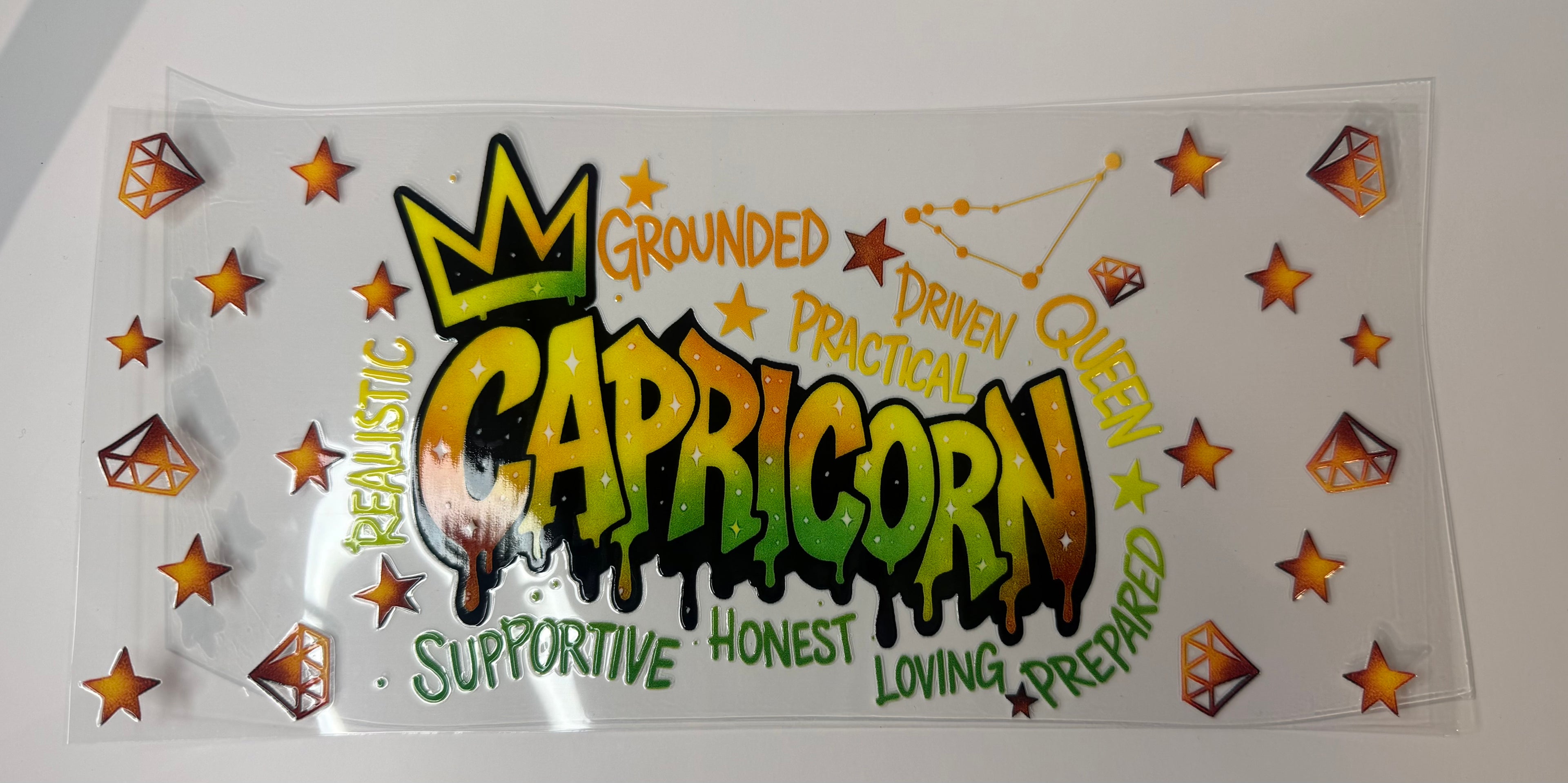 #443-AIR BRUSH RETRO ZODIAC SIGNS, ASTROLOGY