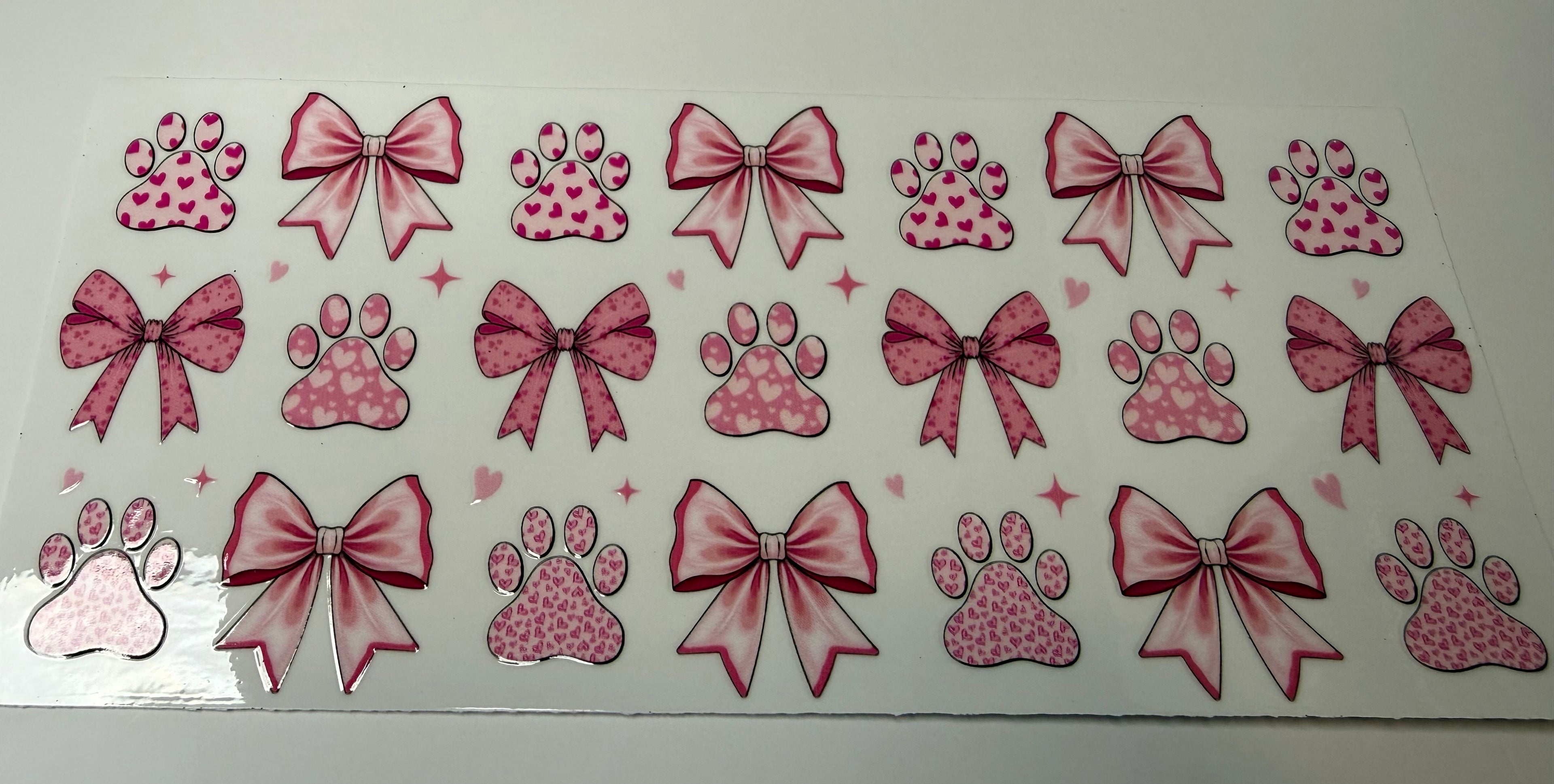 #8- PINK BOWS AND PAWS