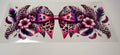 #99- CHEETAH PURPLE AND PINK BOW