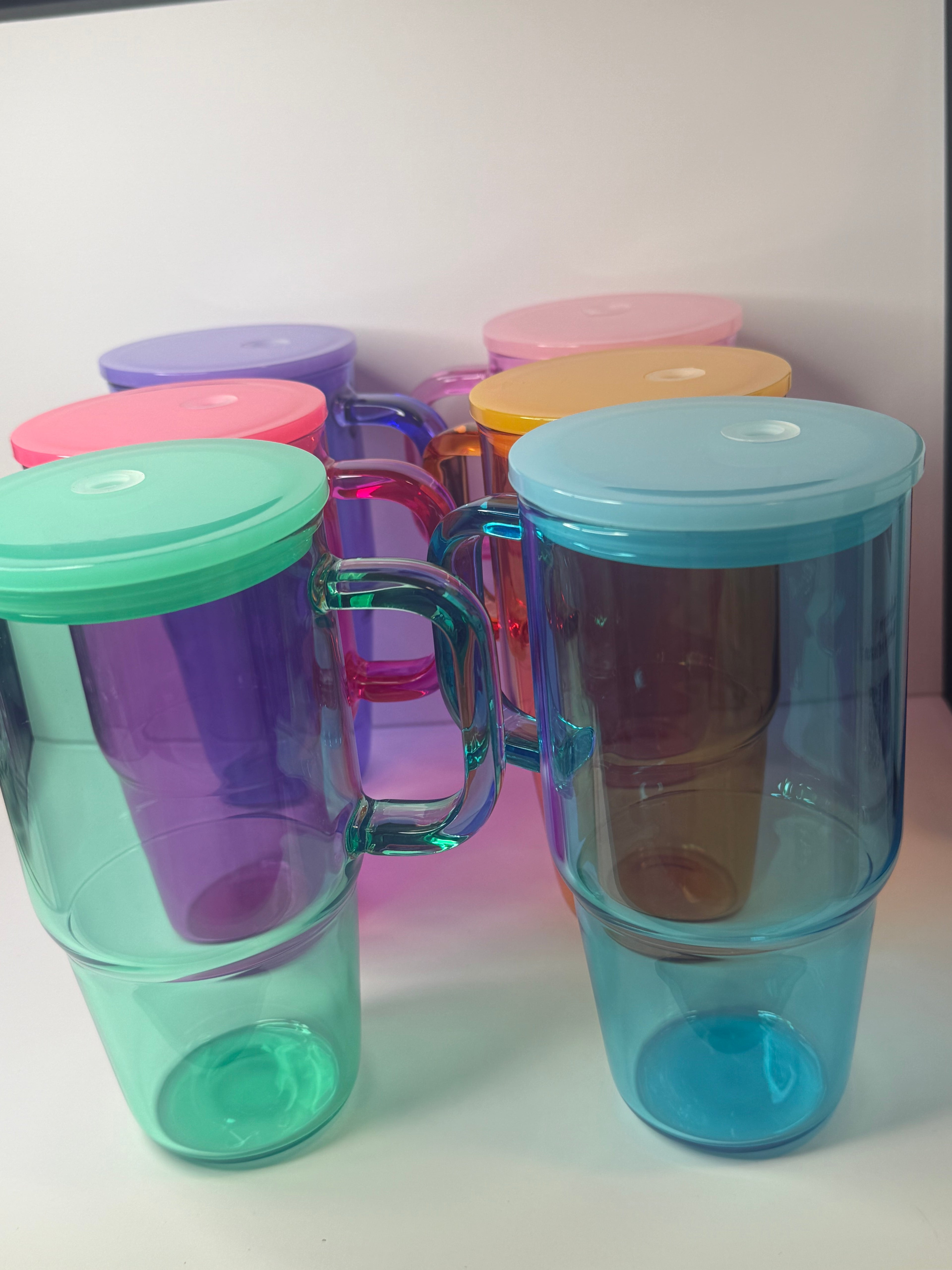 20oz  Non-Snow Globe, Glass w/ handle and Matching Straw
