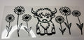 #53- BABY HIGHLAND COW -SUNFLOWER