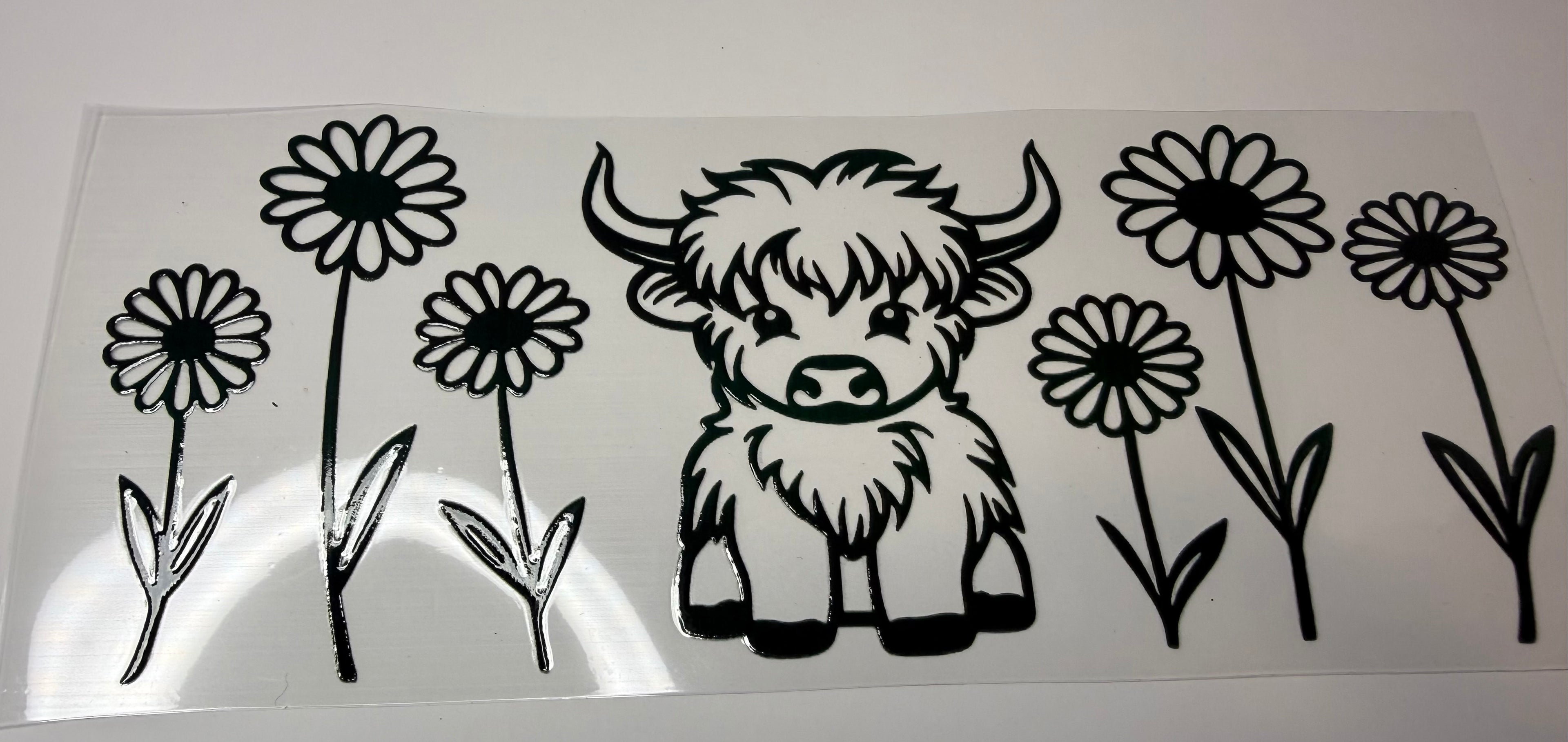 #53- BABY HIGHLAND COW -SUNFLOWER