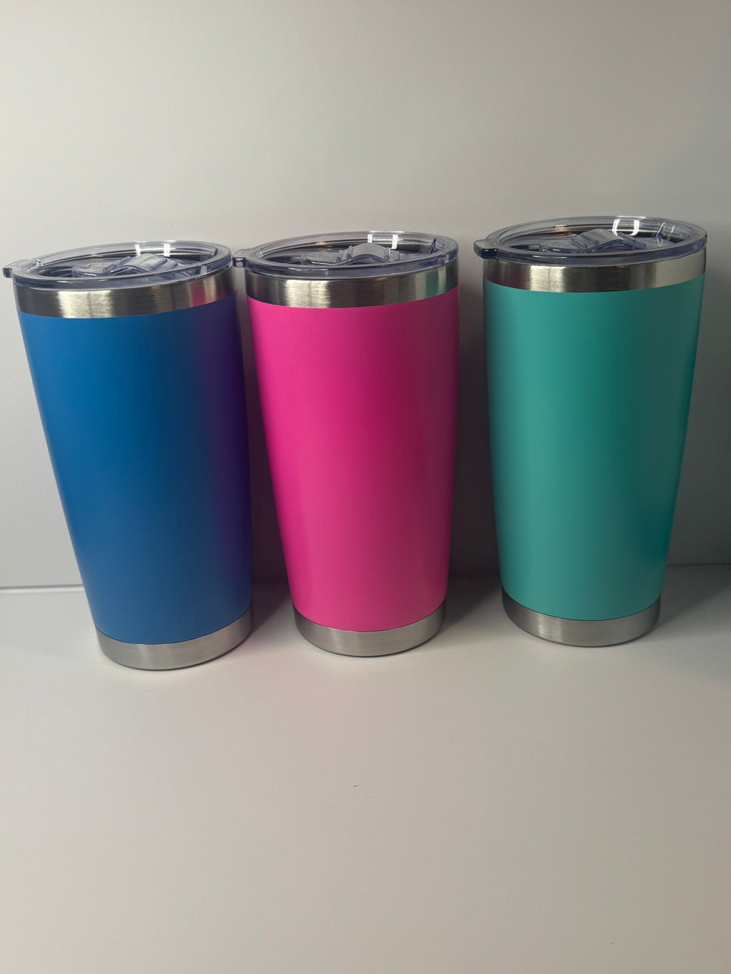 20oz Stainless Steel Tumbler W/ Clear Straws