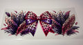 #106- CHEETAH PINK AND PURPLE BOW/FEATHERS
