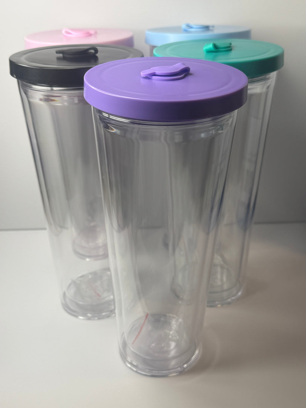 24oz Acrylic Snow Globe Tumbler with matching Straw