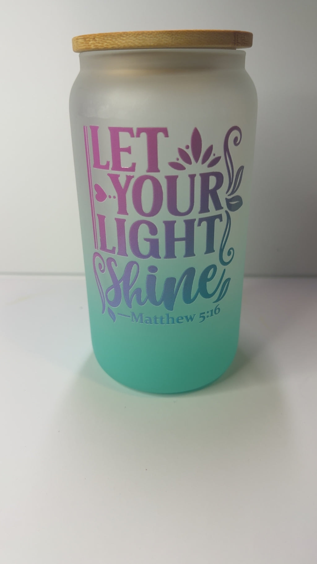 PRE-MADE GOD IS WORKING TUMBLER/ WITH MATCHING CLEAR STRAW
