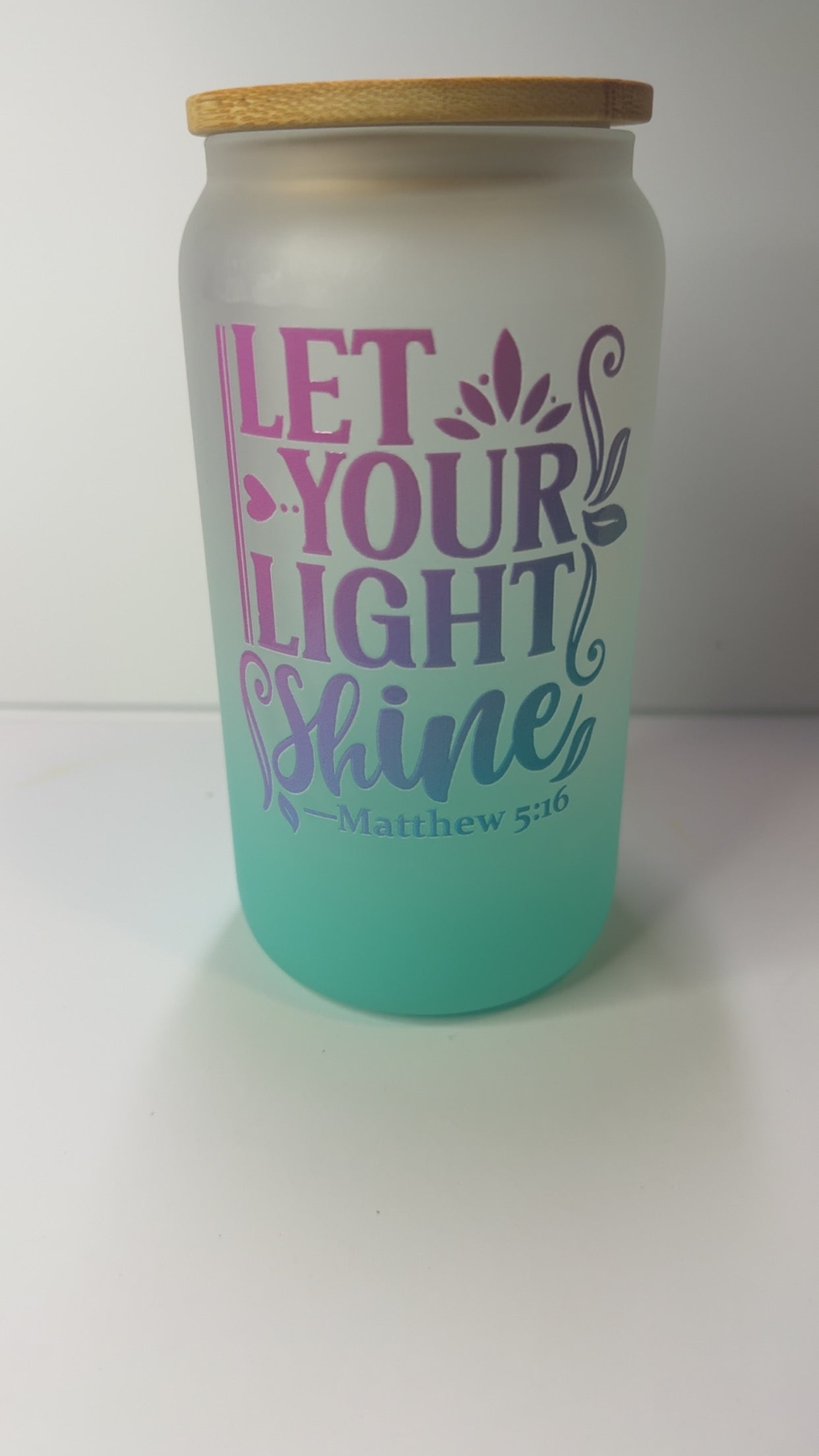 PRE-MADE GOD IS WORKING TUMBLER/ WITH MATCHING CLEAR STRAW