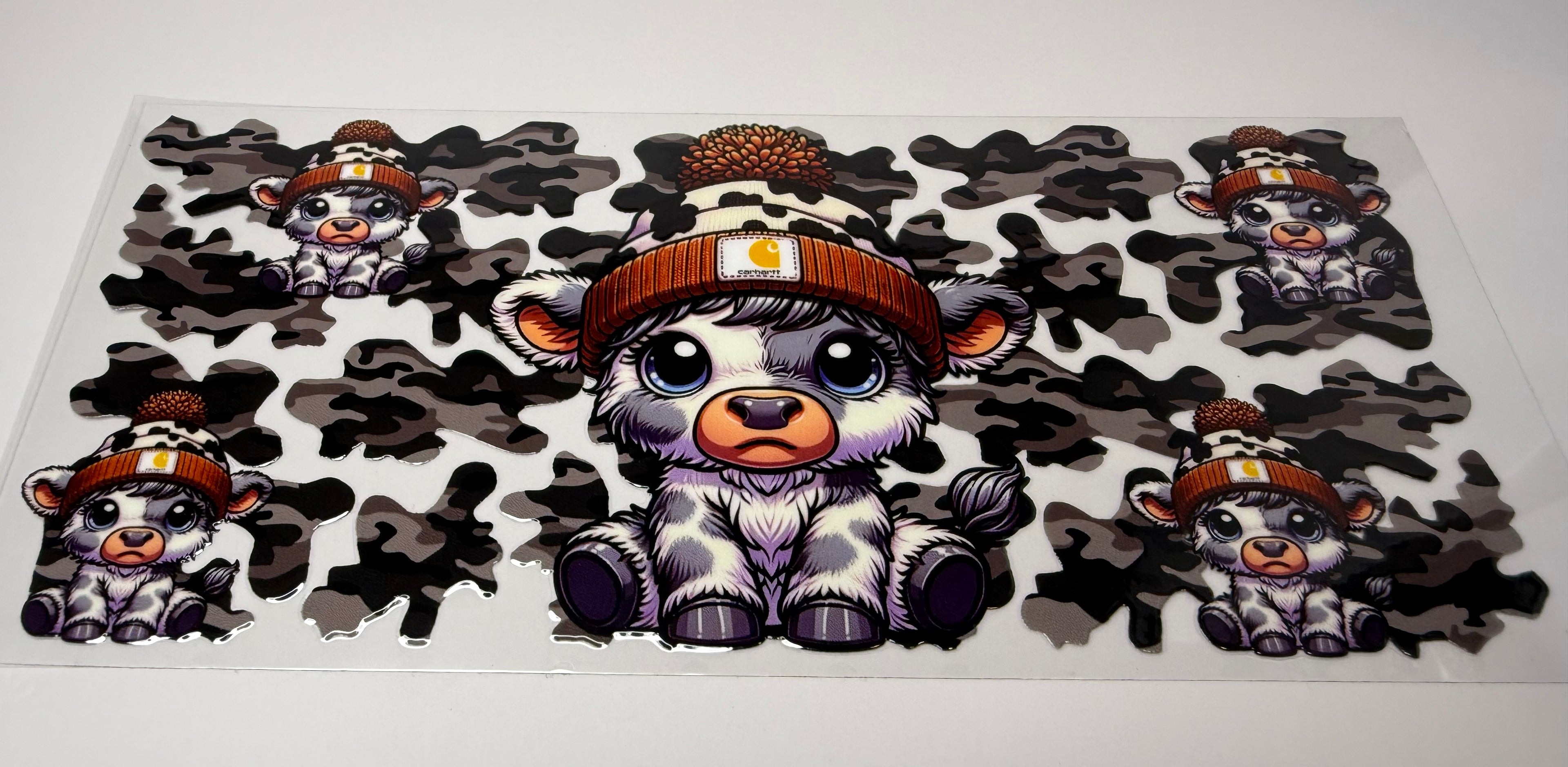 #90- CAMOUFLAGE BABY HIGHLAND COW