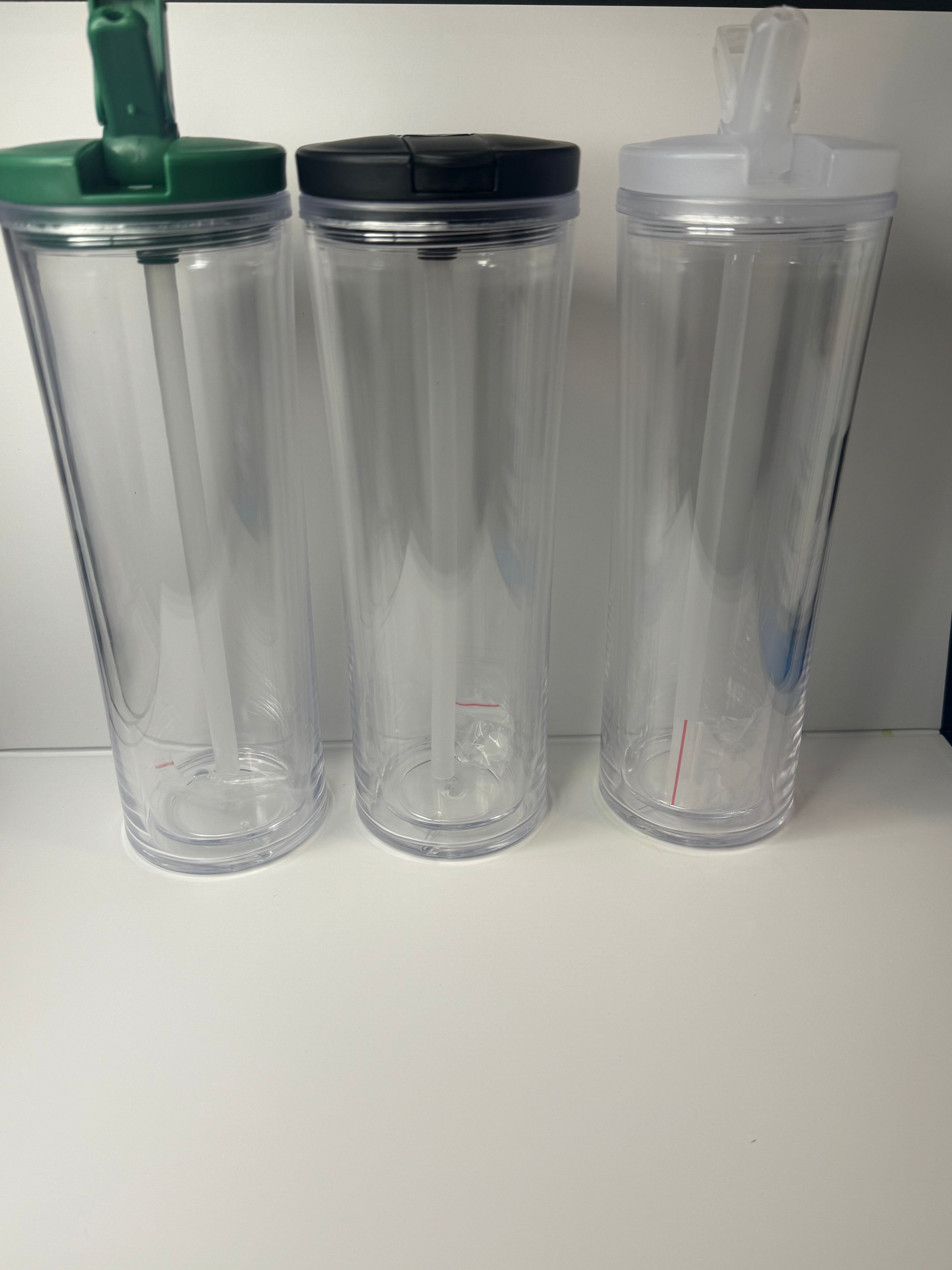 24oz Snow Globe Tumbler W/ Flip Straw