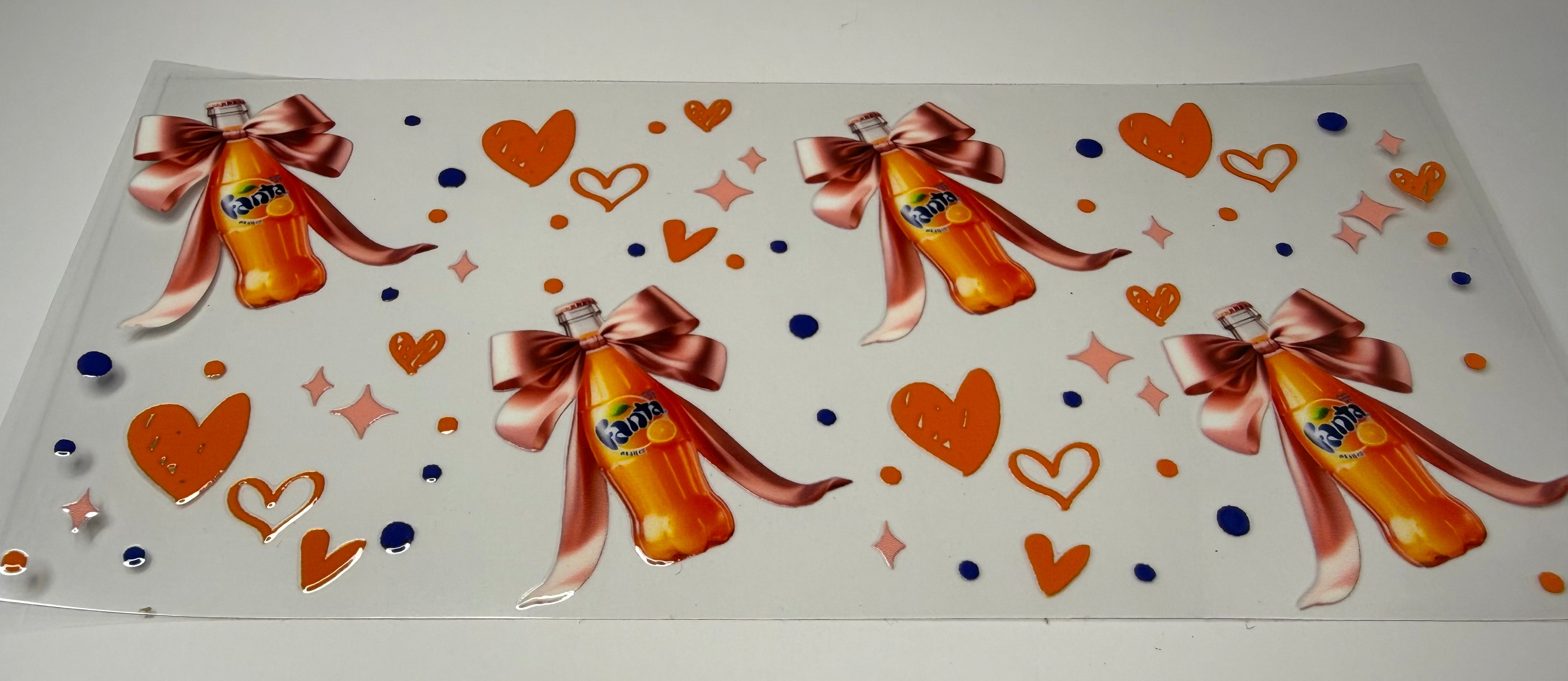 #74- FANTA ORANGE W/PINK BOWS
